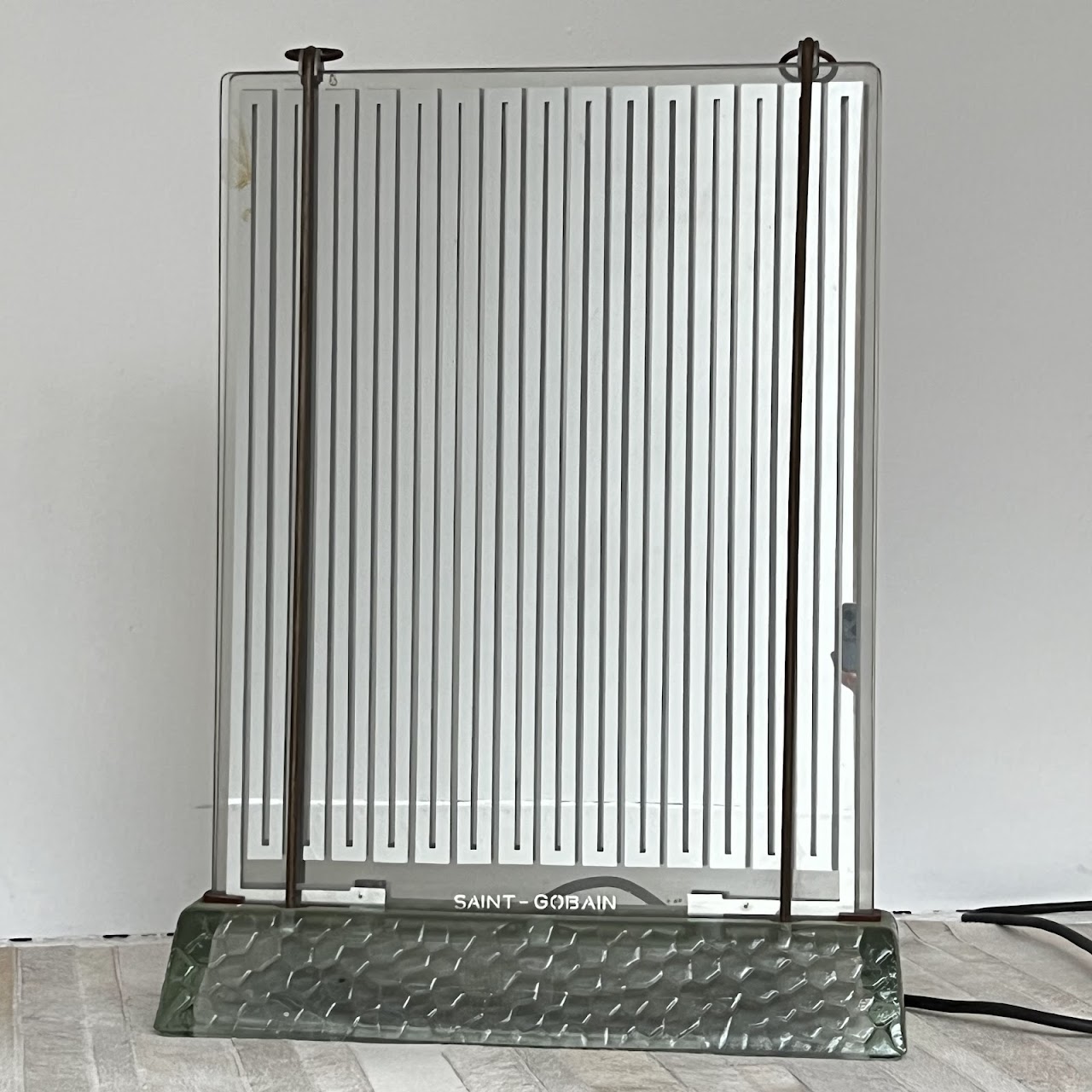 René-André Coulon French Art Deco 'Radiever' Illuminated Electric Glass Radiator Pair