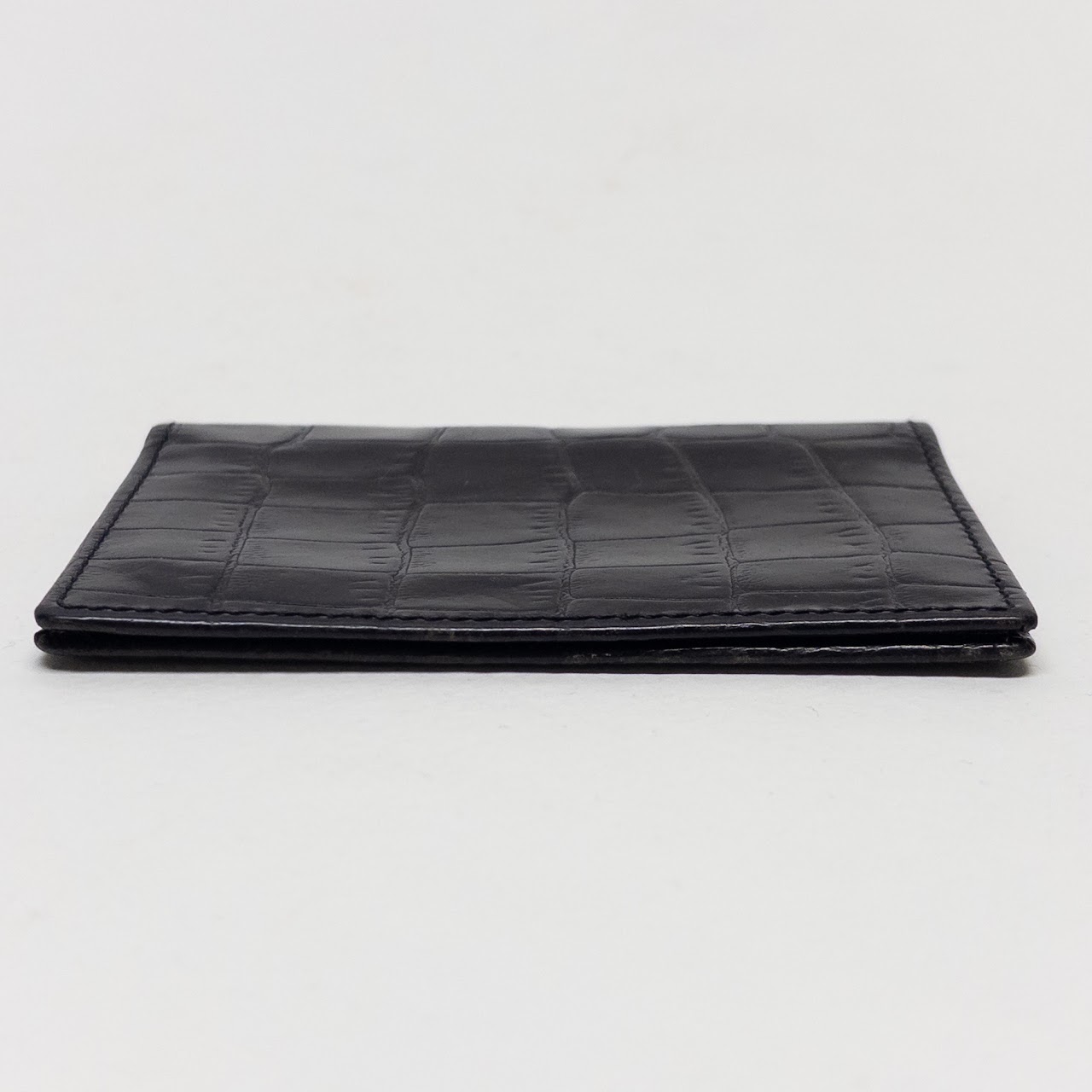 Barney's New York Alligator Card Wallet