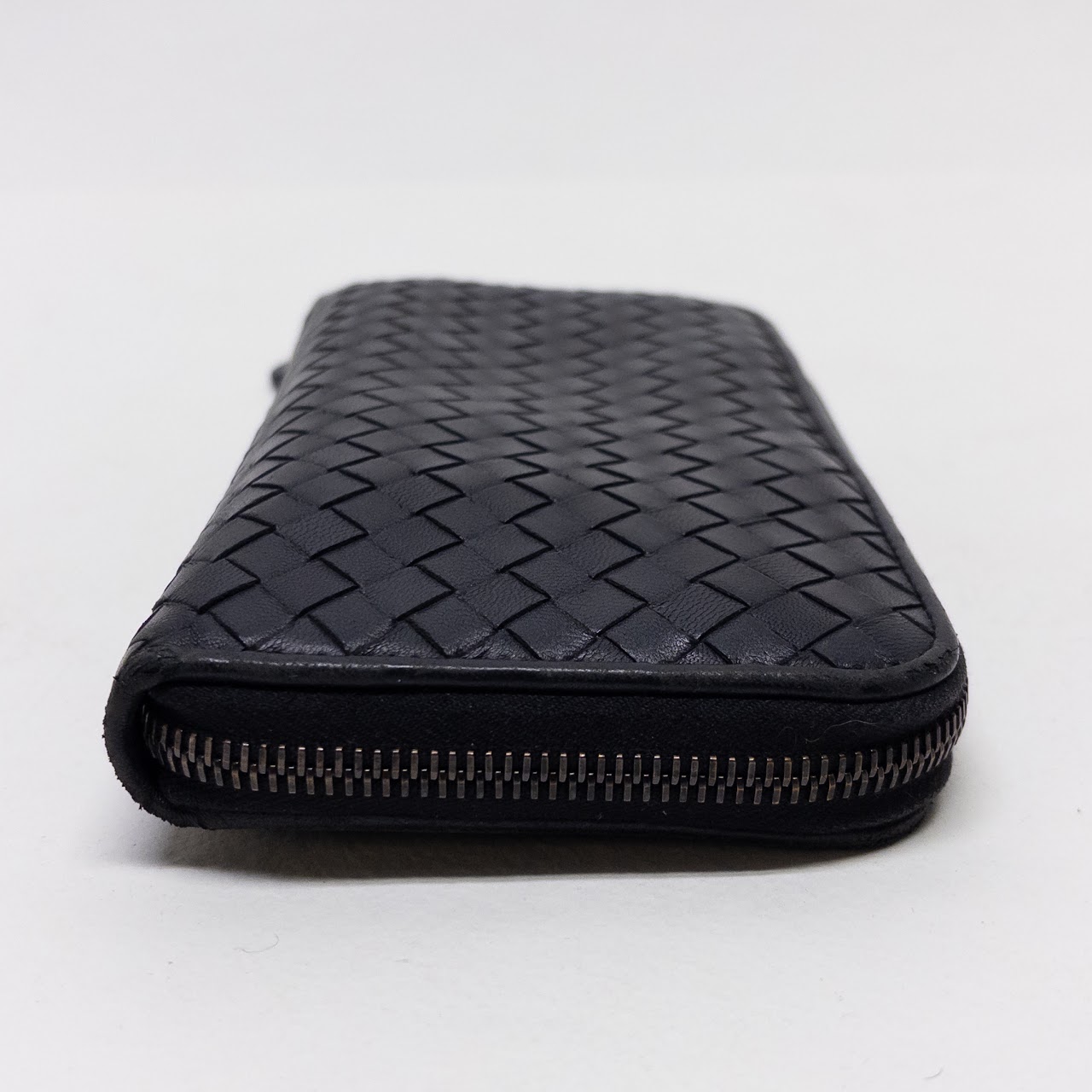 Bottega Veneta Cross Woven Continental Wallet