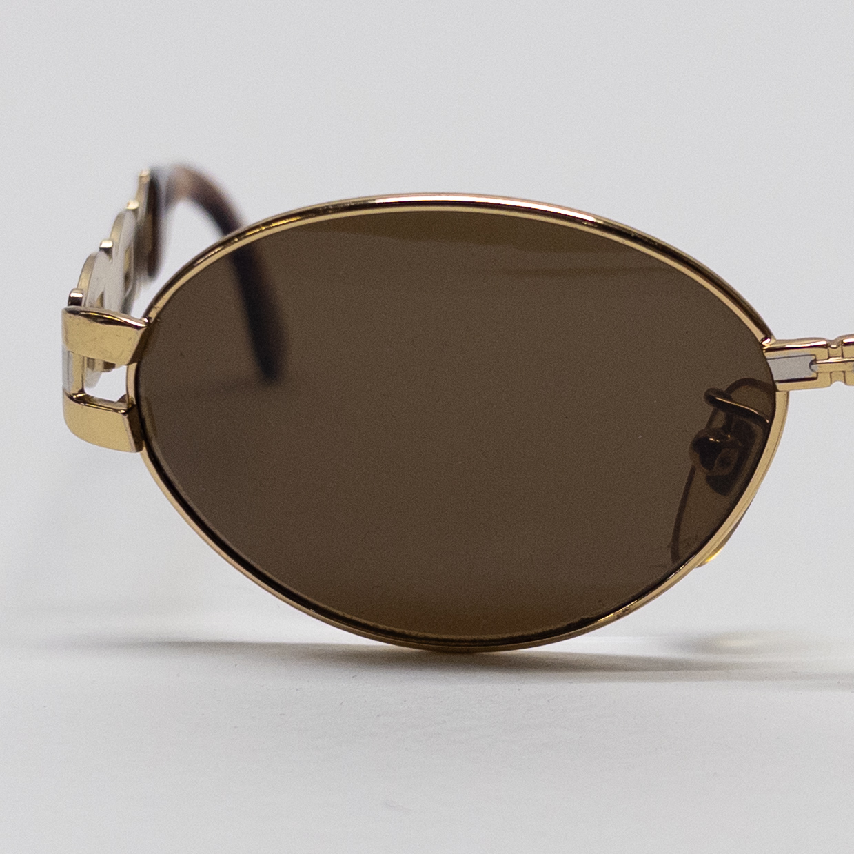 Fendi Oval Vintage Gold Chain Sunglasses