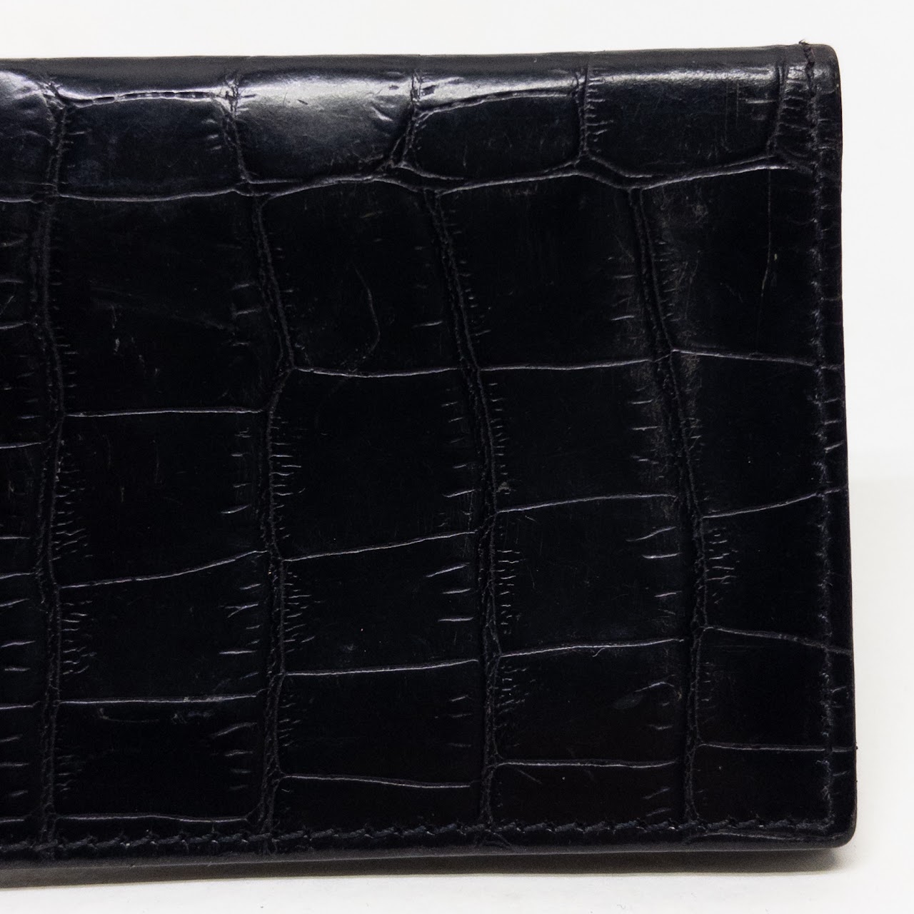 Barney's New York Alligator Card Wallet