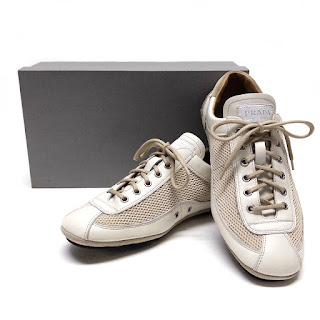 Prada Vintage Leather and Mesh Car Shoes