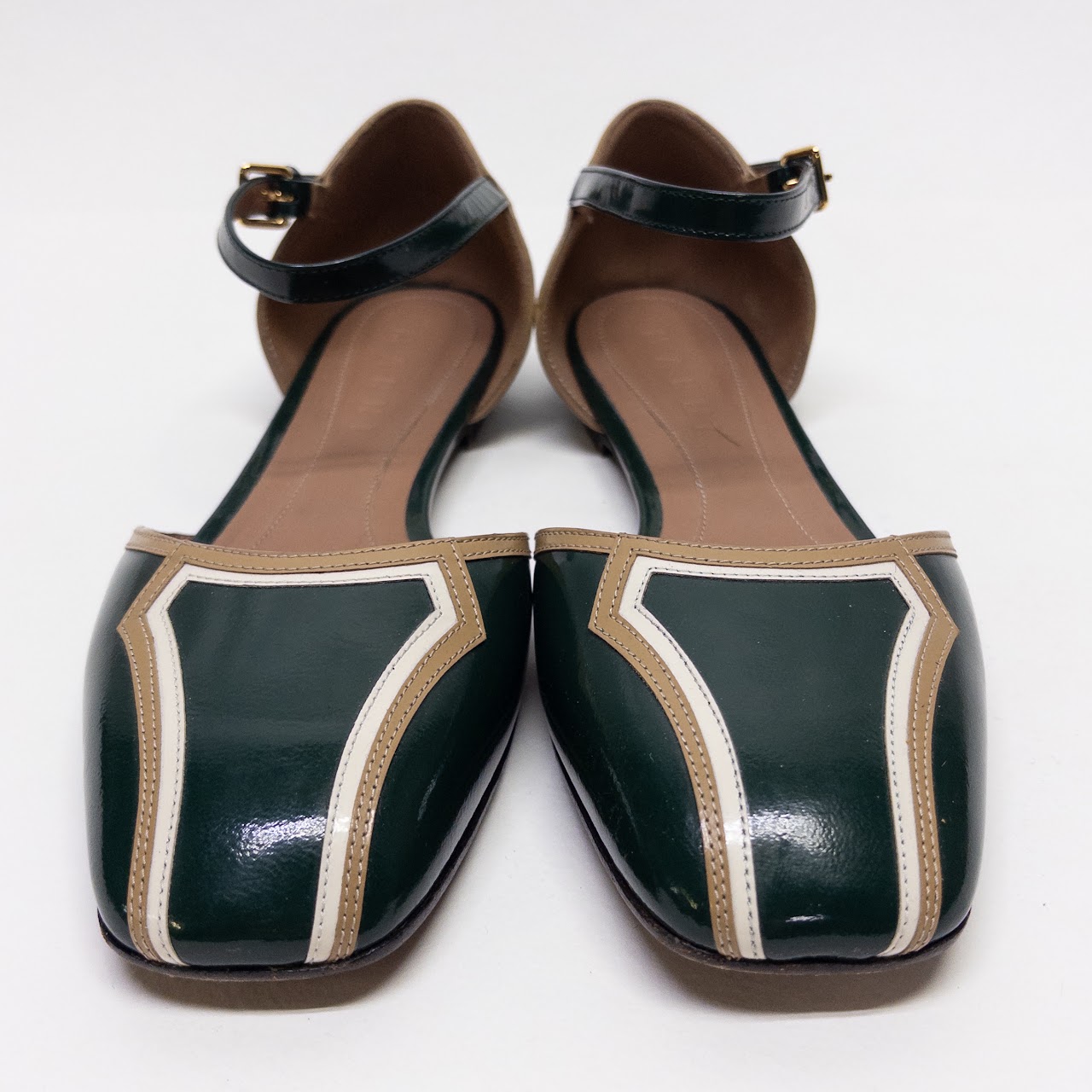 Marni Tri Color Patent Leather Flats