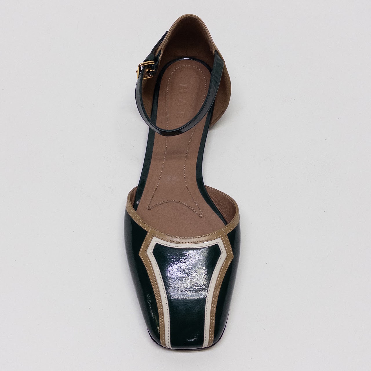 Marni Tri Color Patent Leather Flats