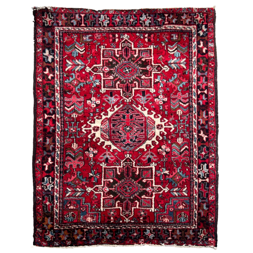 Heriz Wool Small Area Rug