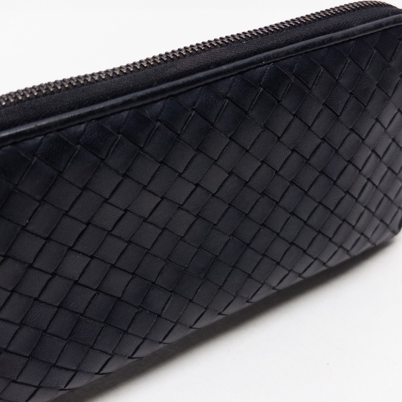 Bottega Veneta Cross Woven Continental Wallet