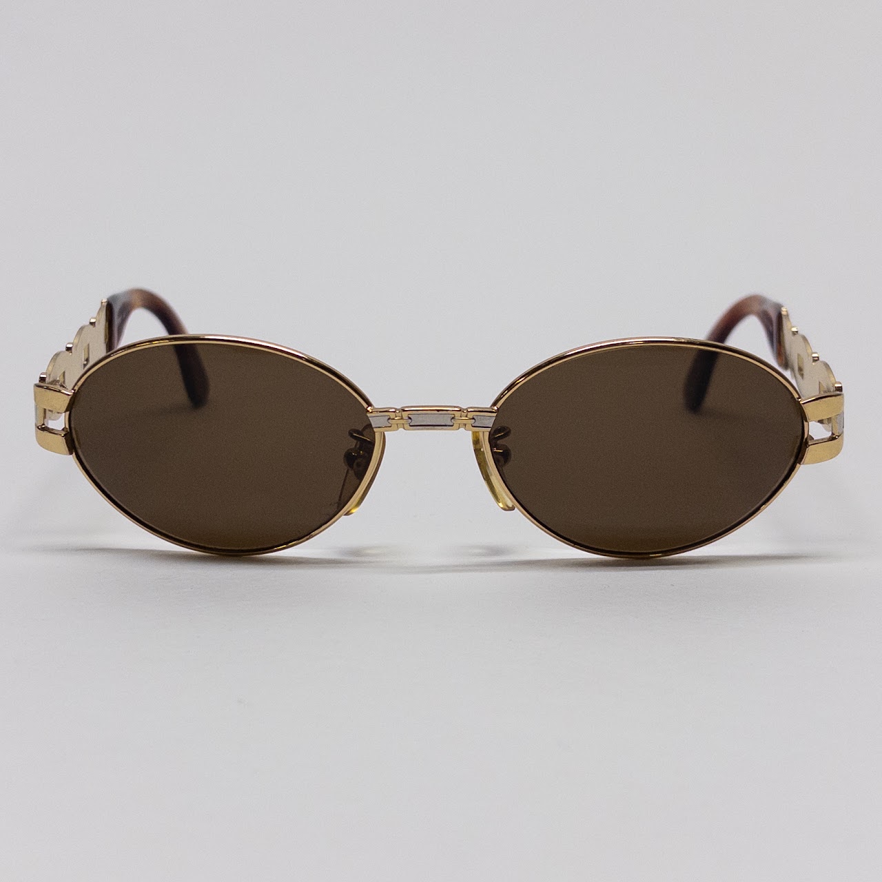 Fendi Oval Vintage Gold Chain Sunglasses