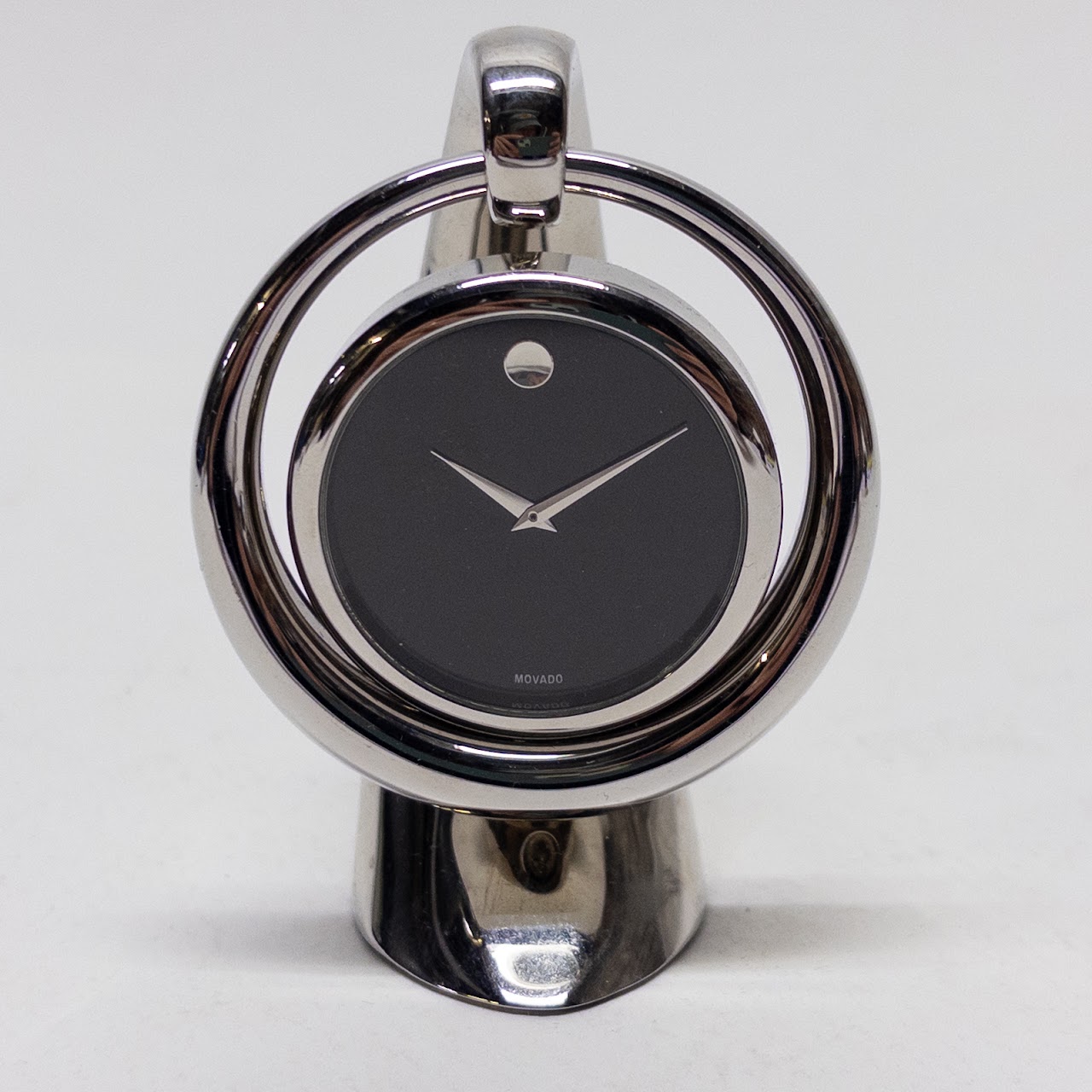 Movado Chrome Hanging Desk Clock