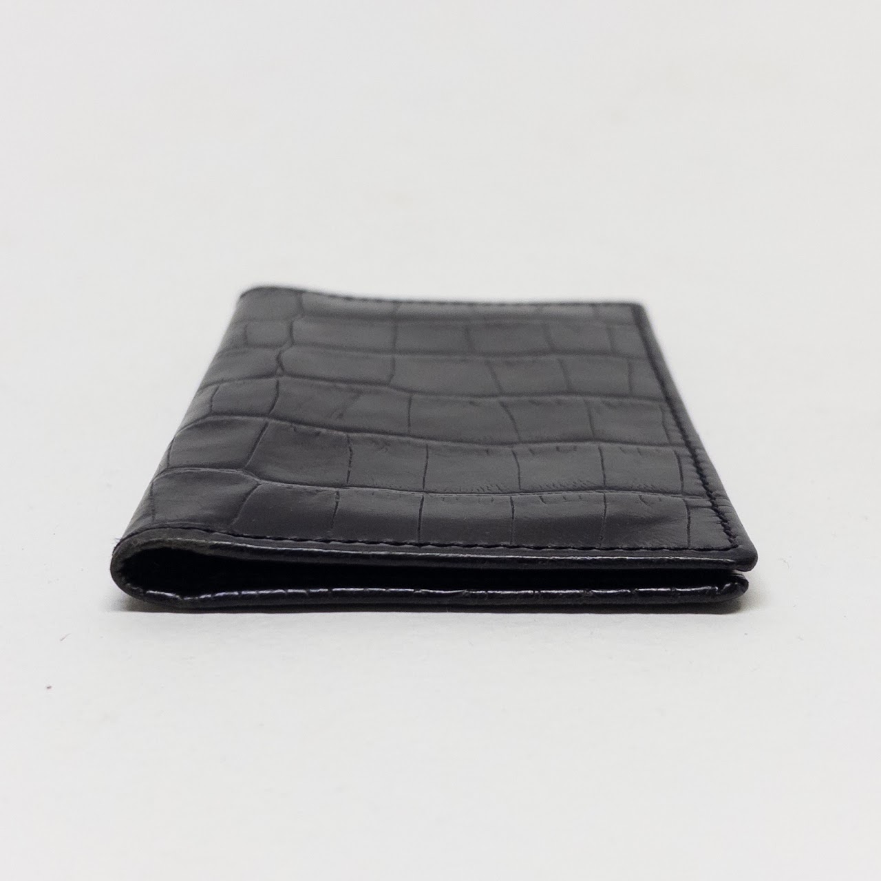 Barney's New York Alligator Card Wallet