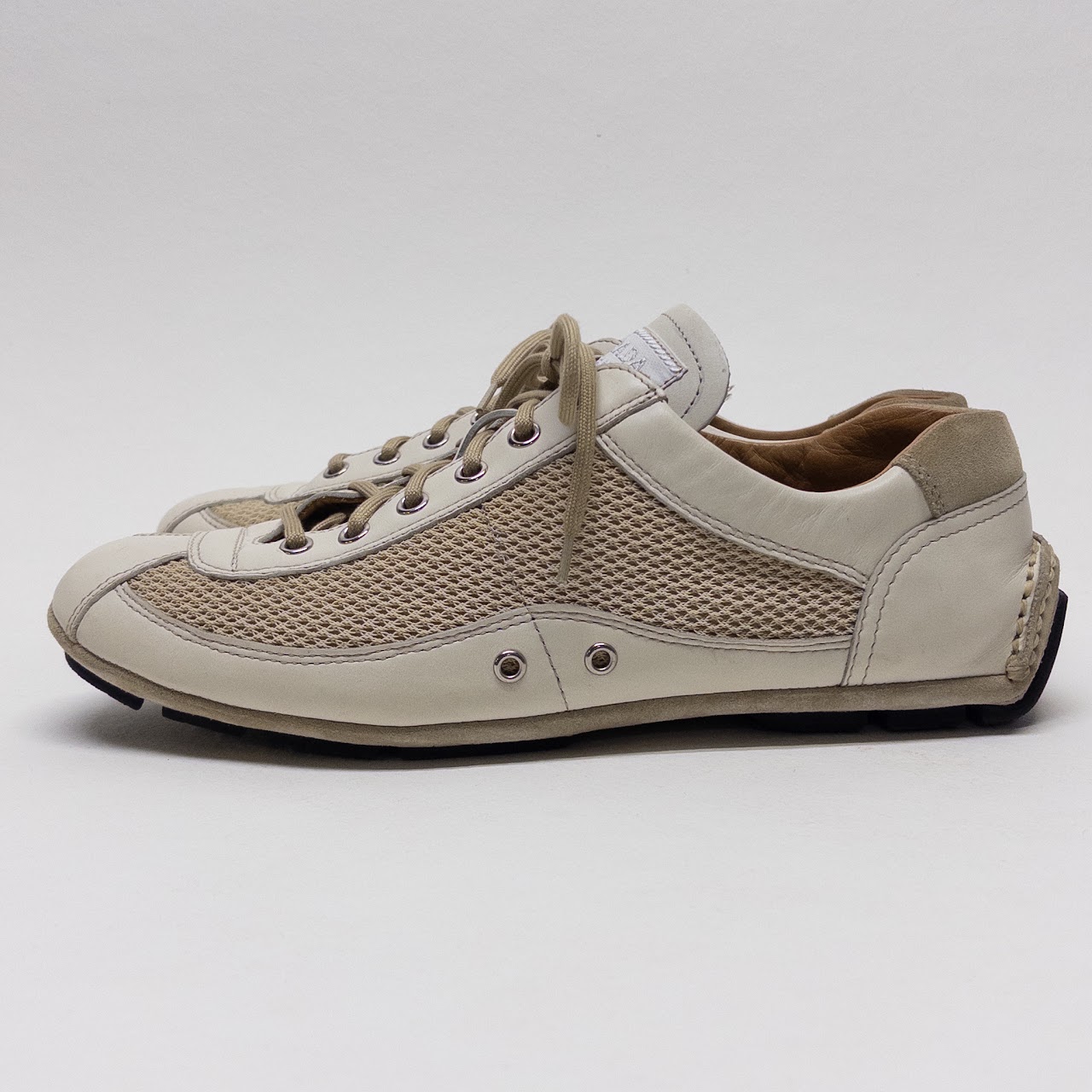 Prada Vintage Leather and Mesh Car Shoes