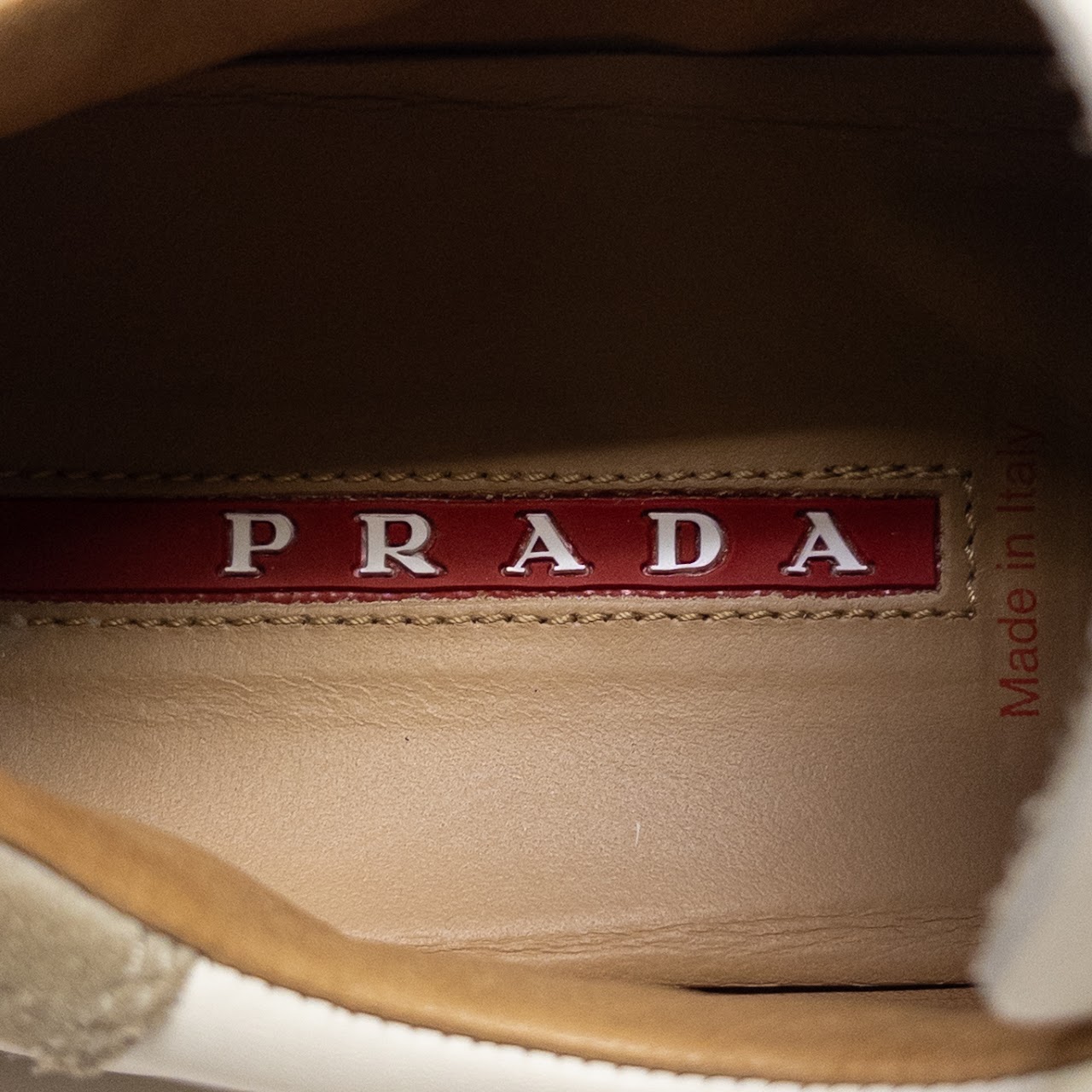 Prada Vintage Leather and Mesh Car Shoes