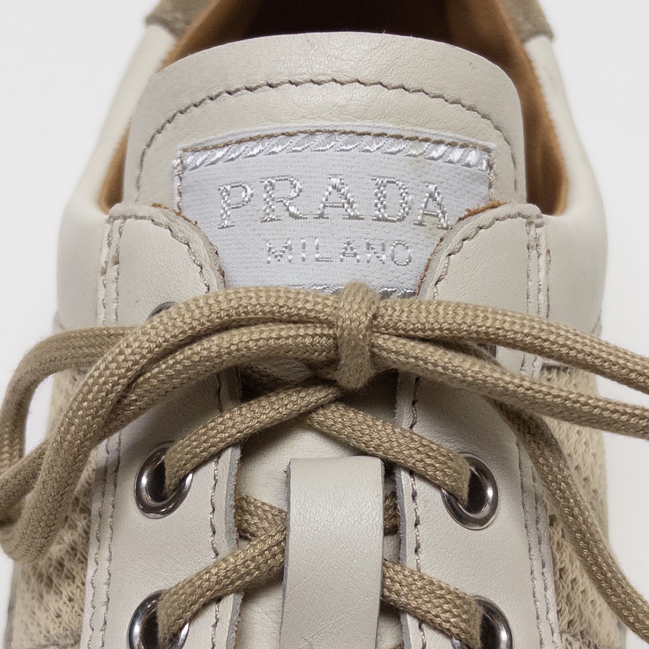 Prada Vintage Leather and Mesh Car Shoes