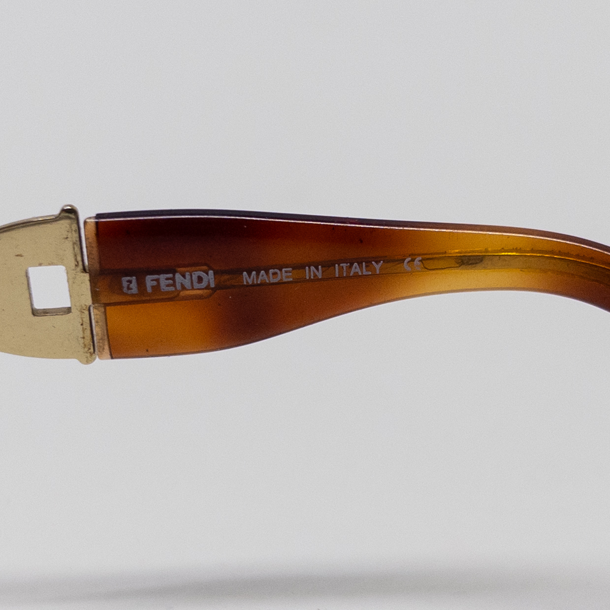 Fendi Oval Vintage Gold Chain Sunglasses