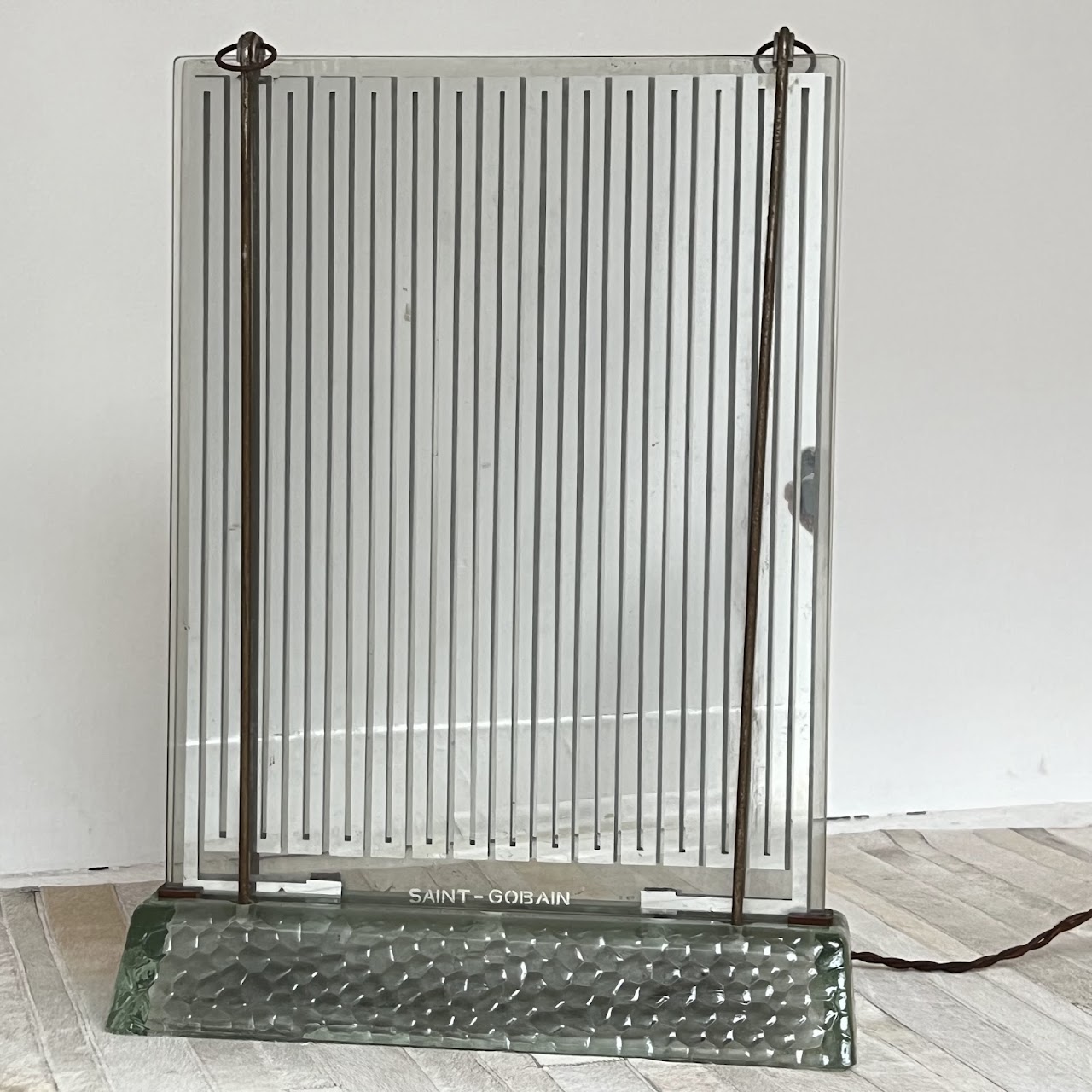 René-André Coulon French Art Deco 'Radiever' Illuminated Electric Glass Radiator Pair