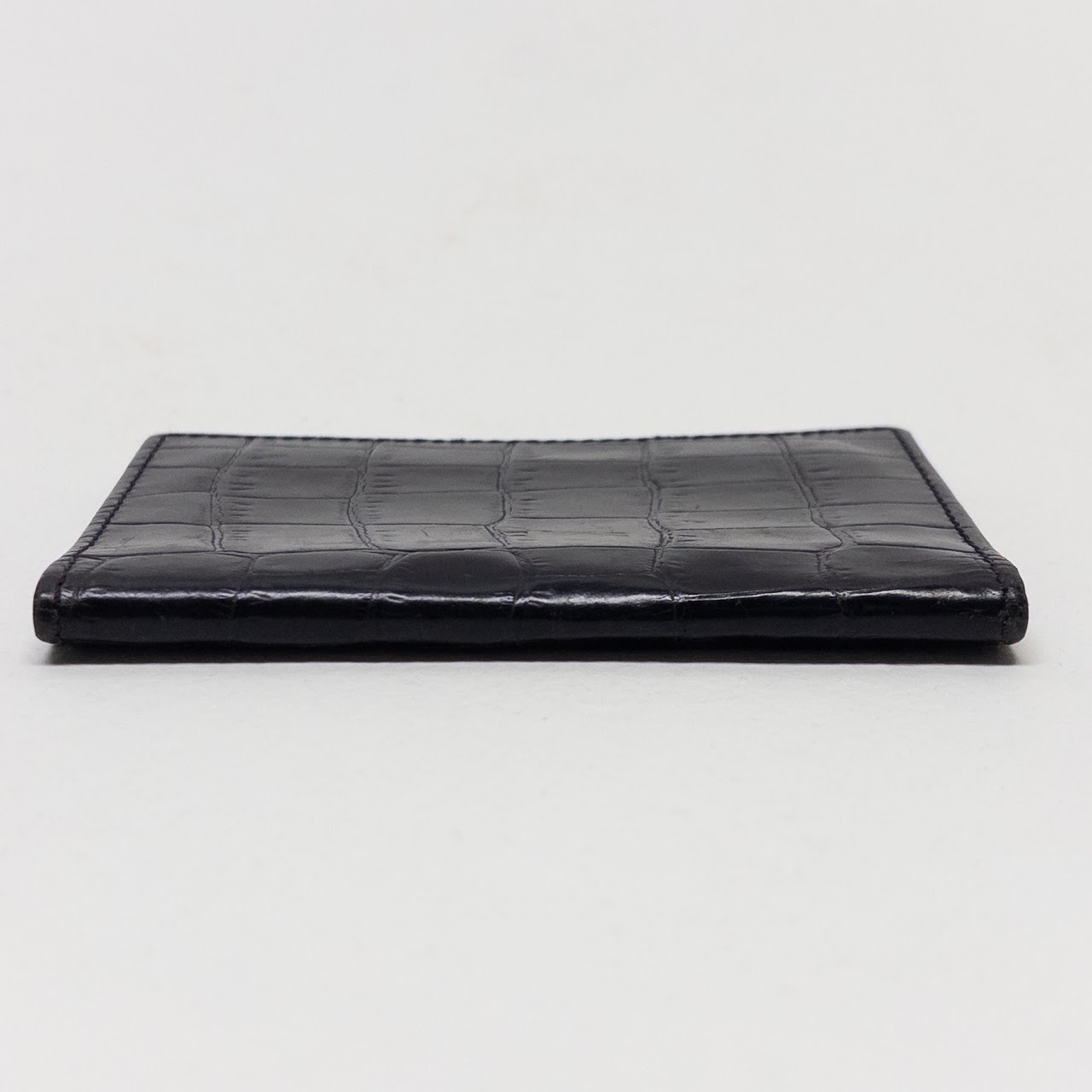 Barney's New York Alligator Card Wallet