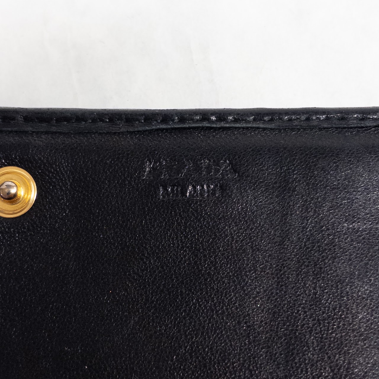 Prada Ruched Leather Continental Wallet