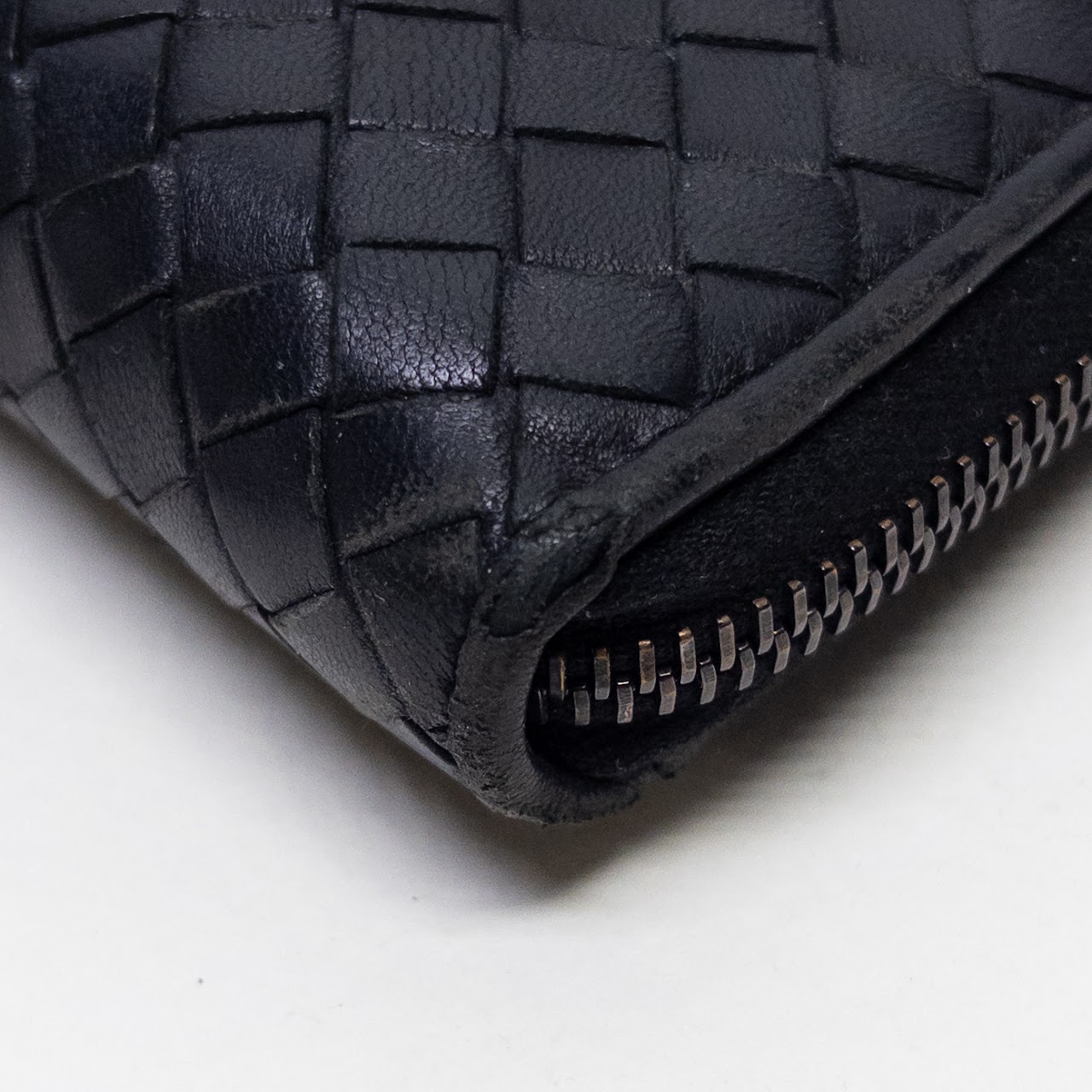 Bottega Veneta Cross Woven Continental Wallet