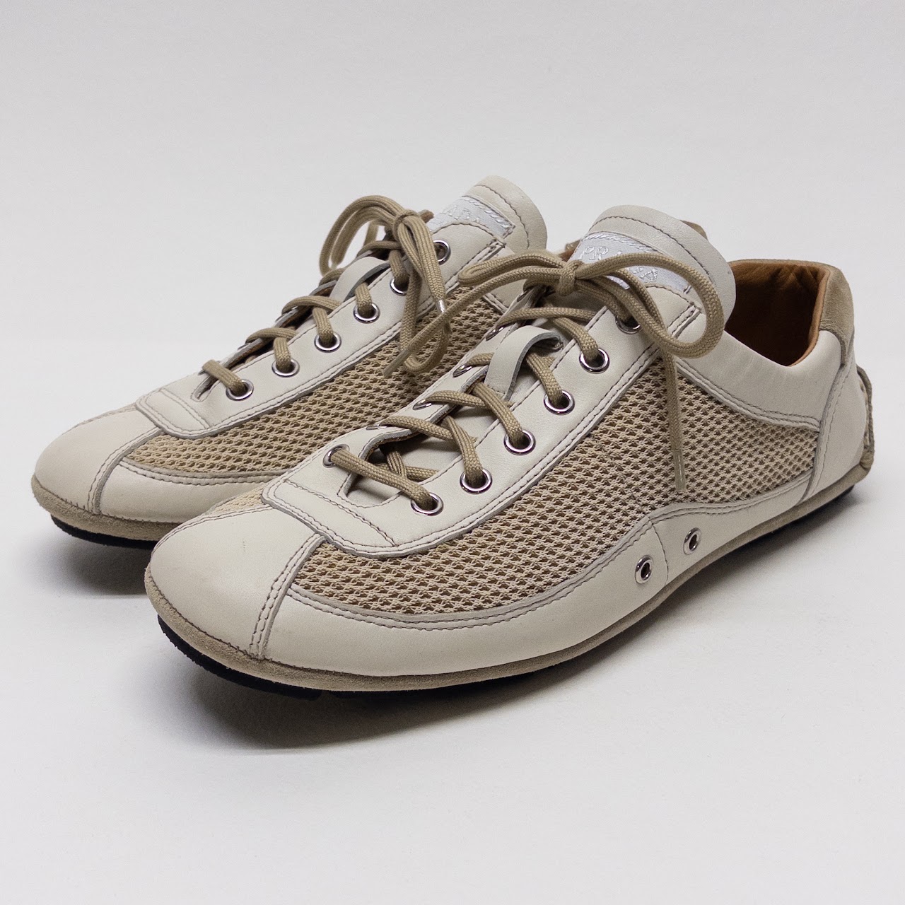 Prada Vintage Leather and Mesh Car Shoes