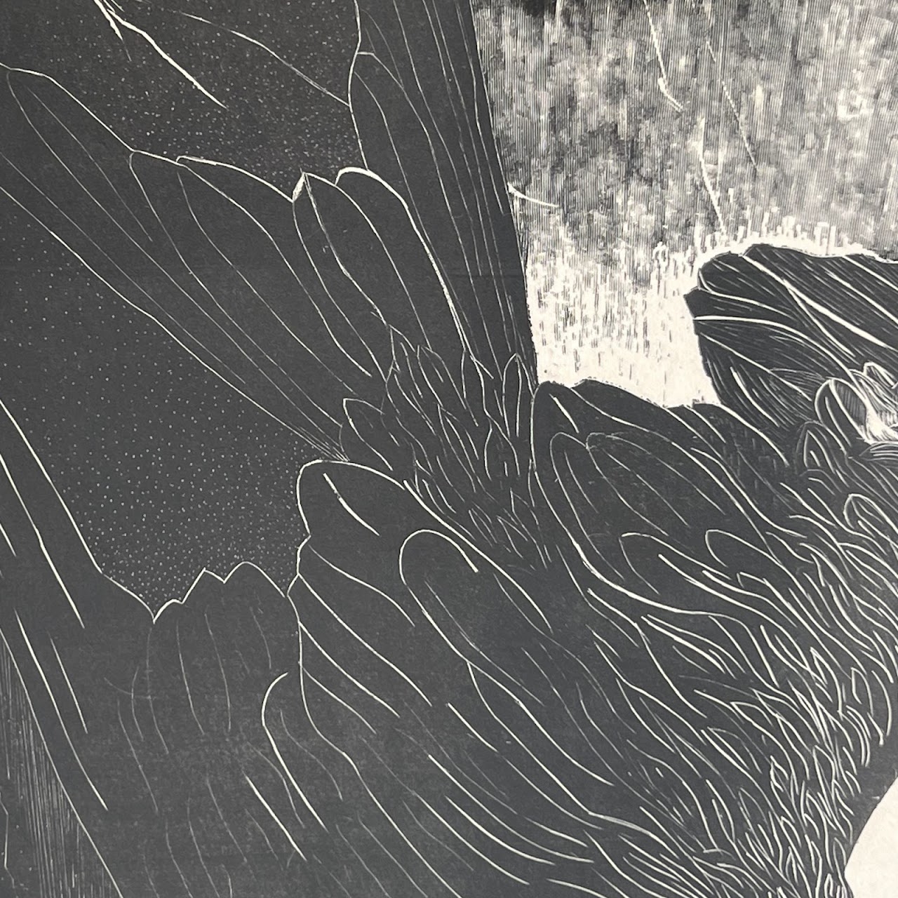 Linda Miller 'Phoenix' Signed Linocut