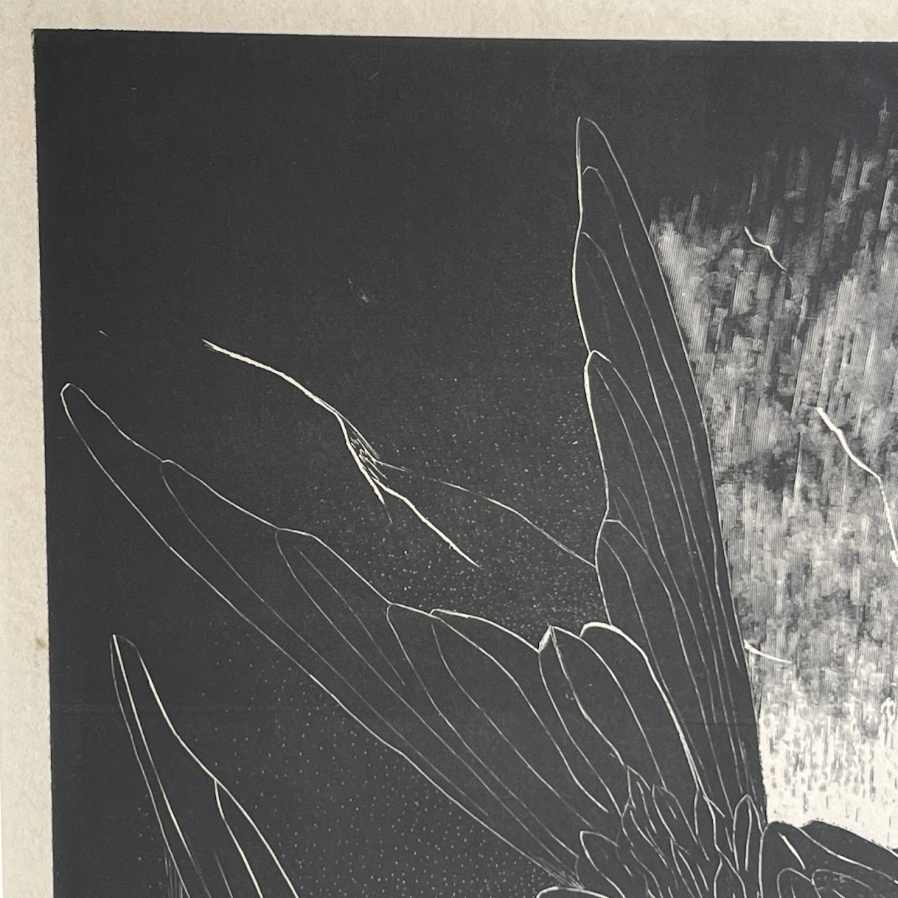 Linda Miller 'Phoenix' Signed Linocut