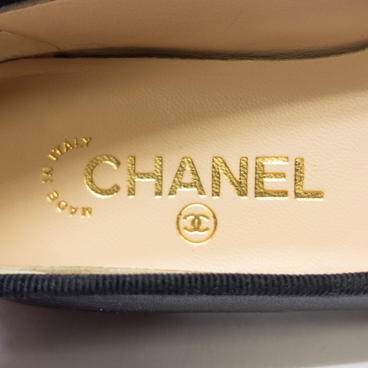 Chanel Patent Leather Cap Toe Ballet Flats