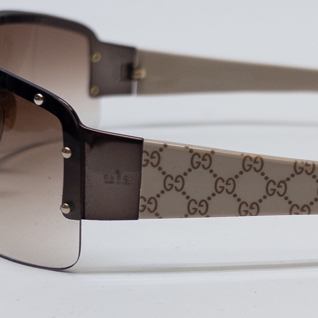 Gucci Studded Shield Sunglasses