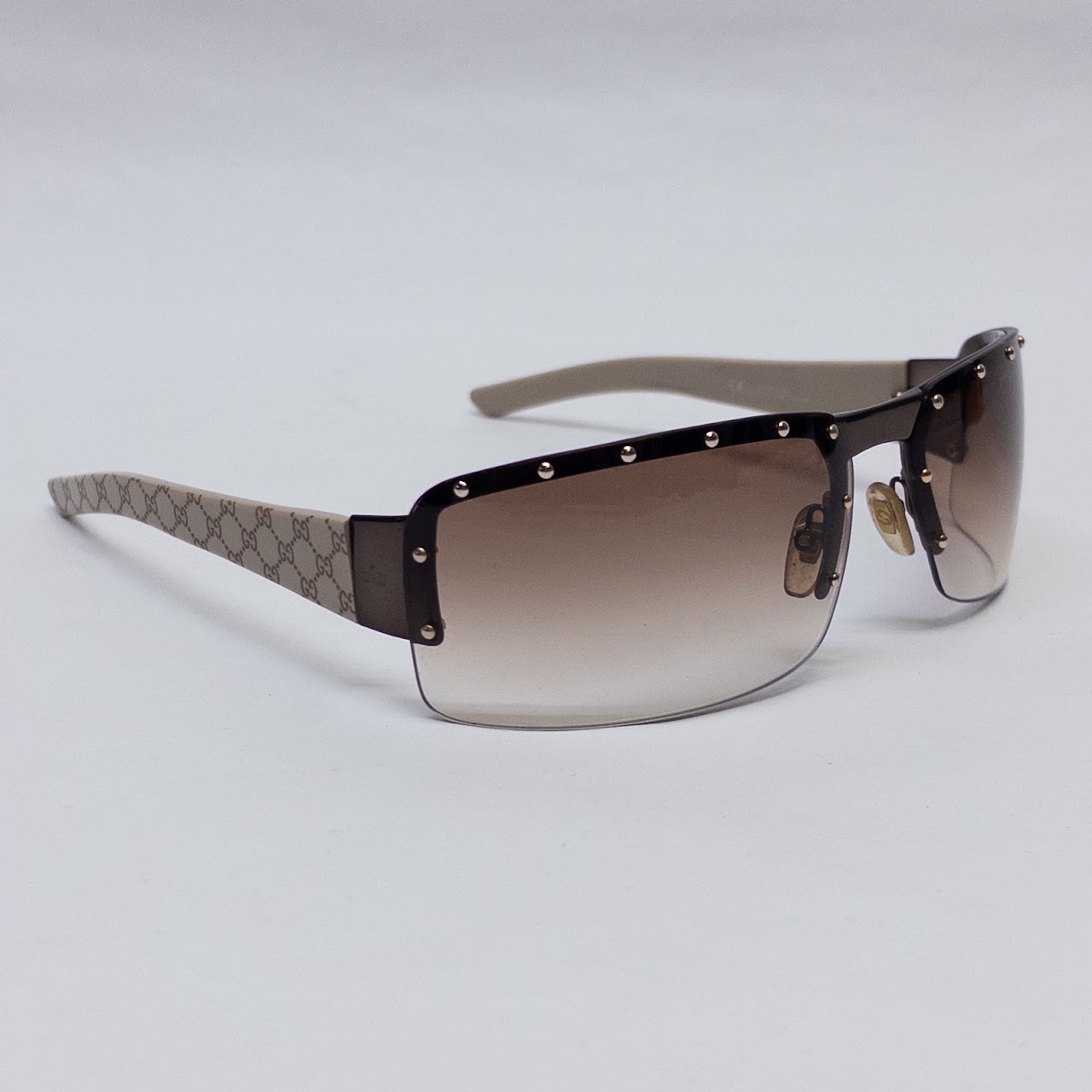 Gucci Studded Shield Sunglasses