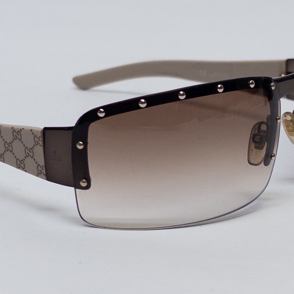 Gucci Studded Shield Sunglasses