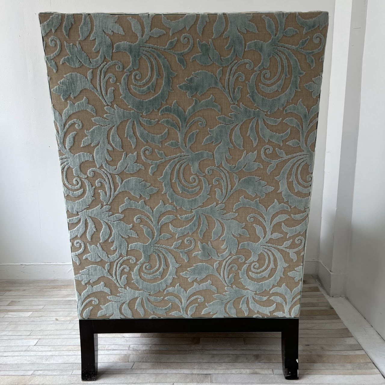 Christian Grevstad Foliate Cut Chenille Velvet Armchair #2