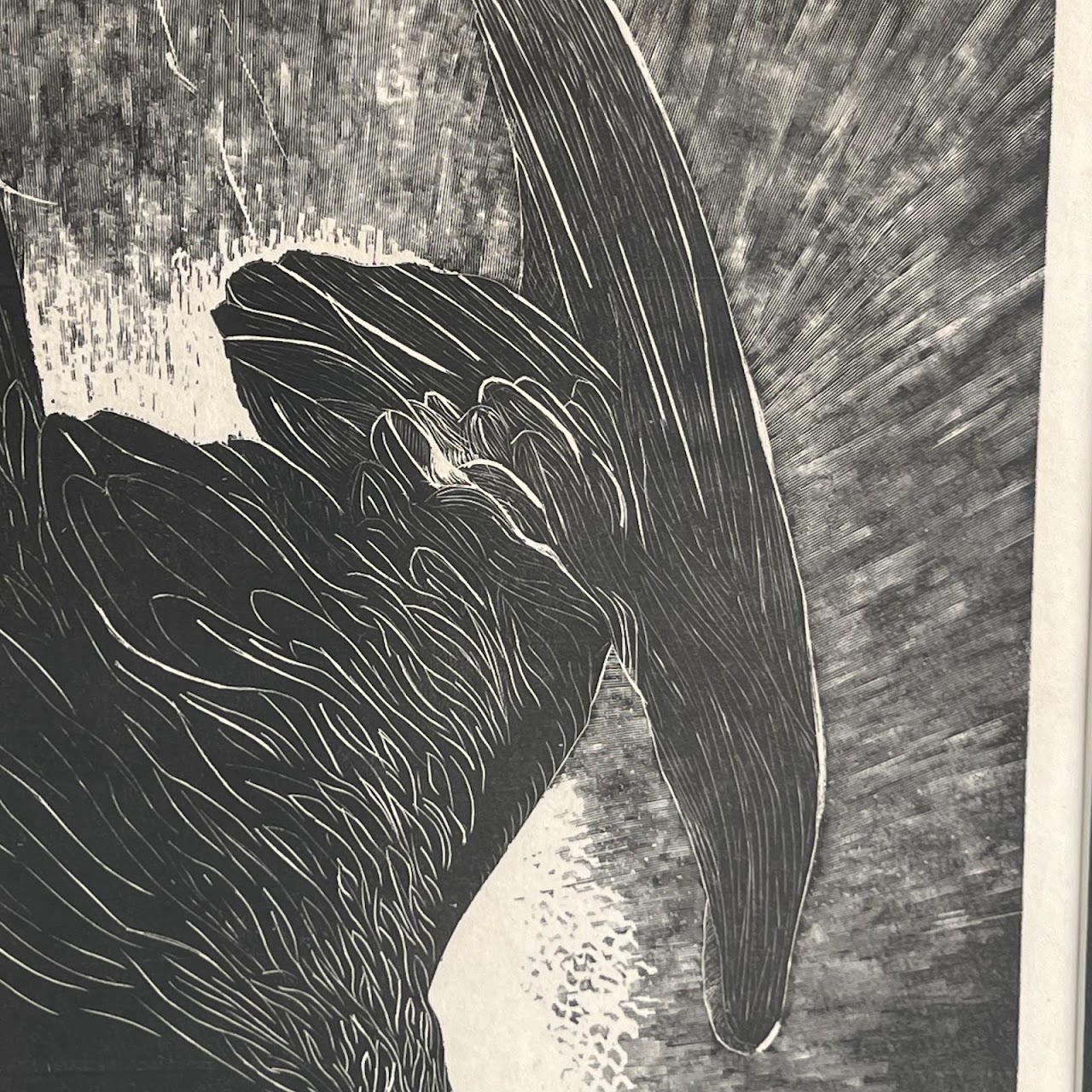 Linda Miller 'Phoenix' Signed Linocut