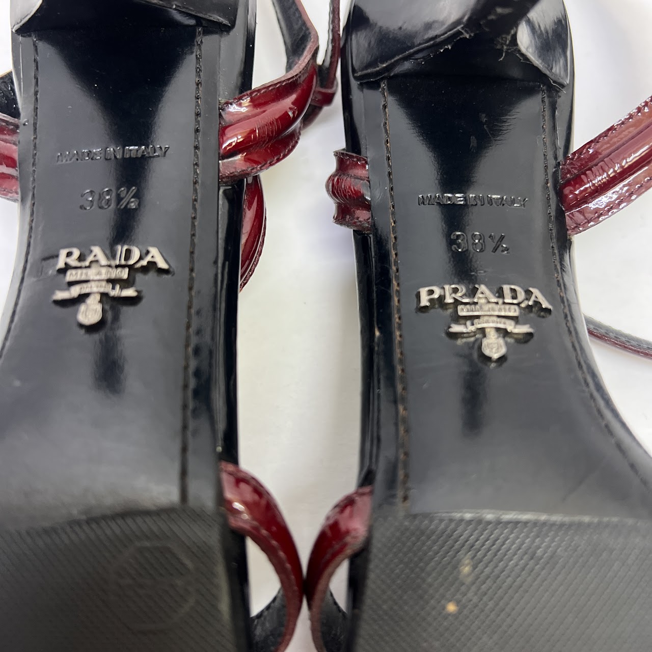 Prada T-Strap Bow Sandals