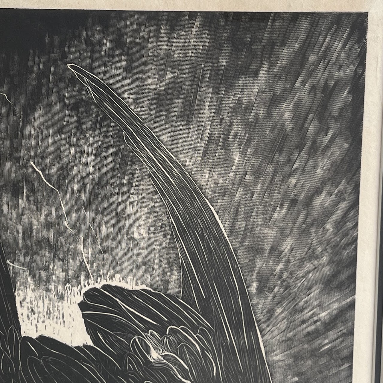 Linda Miller 'Phoenix' Signed Linocut