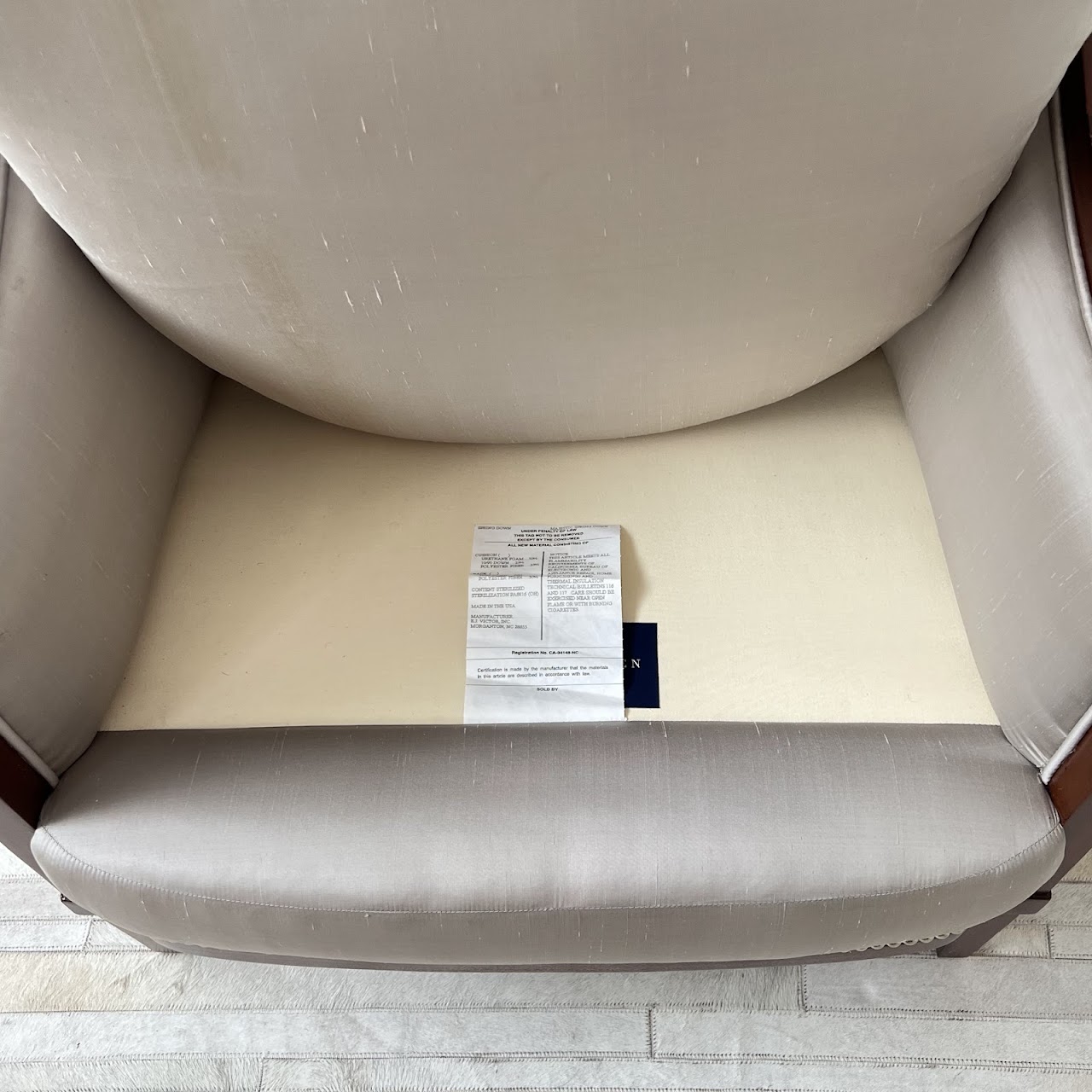 Ralph Lauren Home Silk Bergère Chair