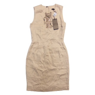 Gucci NEW Linen Blend Laced Front Dress