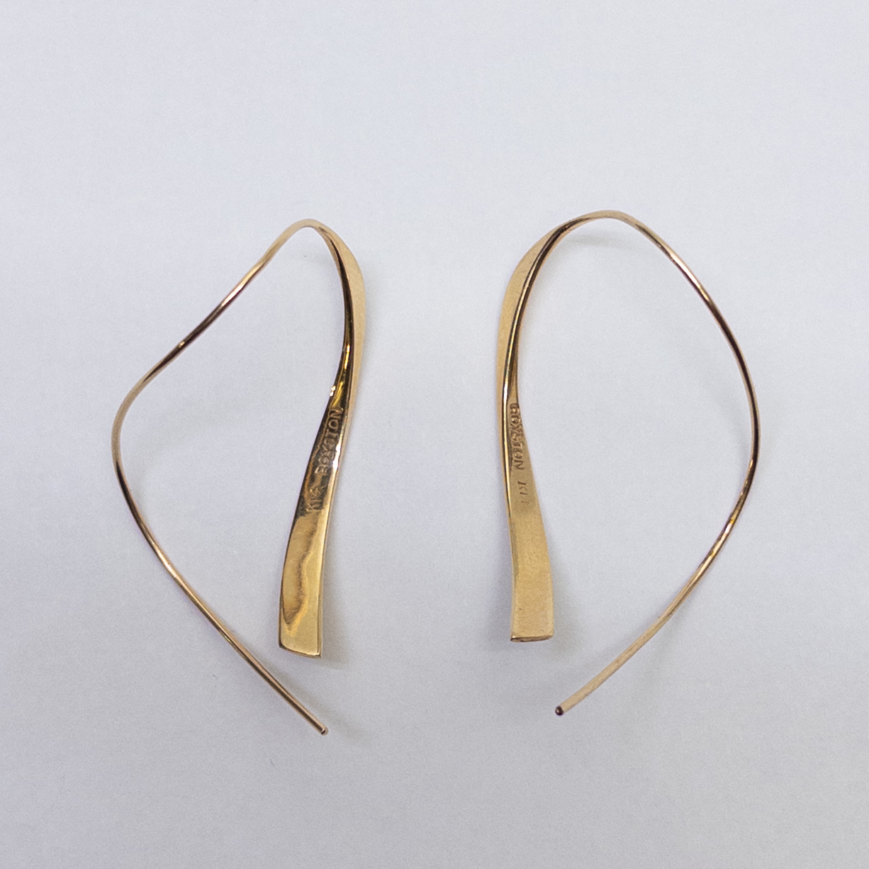 14K Gold Royston Ribbon Twist Earrings