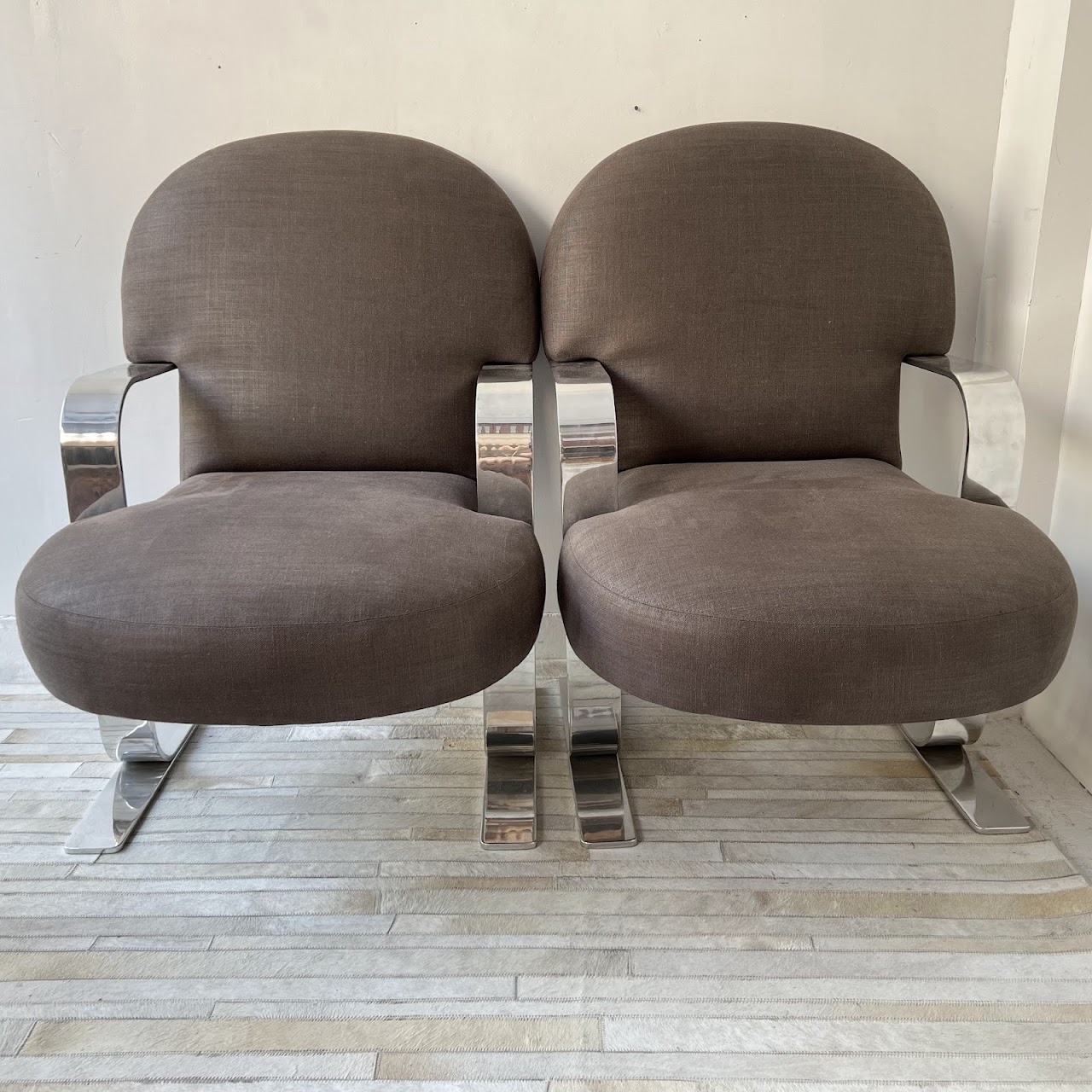 Brian Reale Mid-Century Normandy Armchair Pair