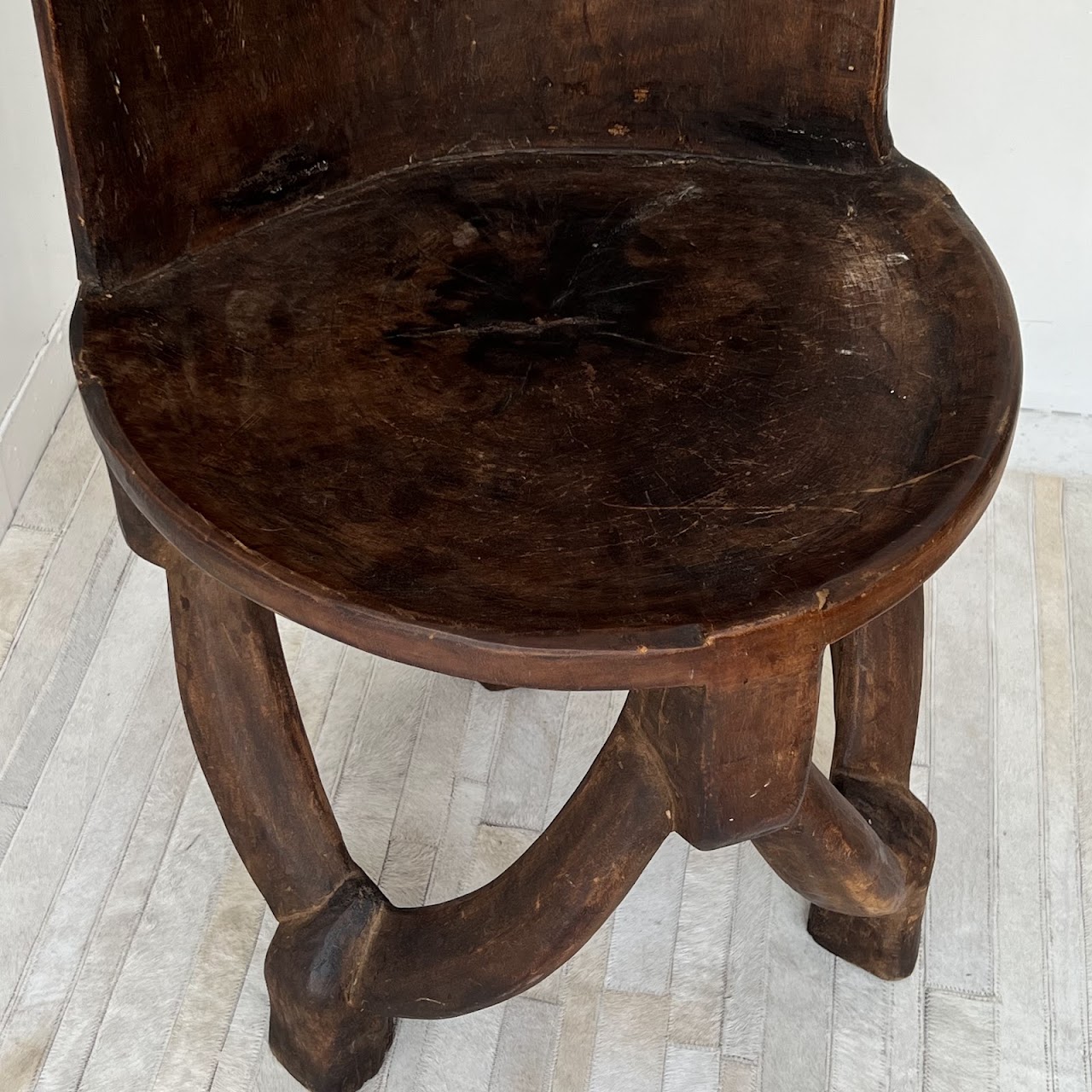 Tanzanian Hand Carved Figural Chair