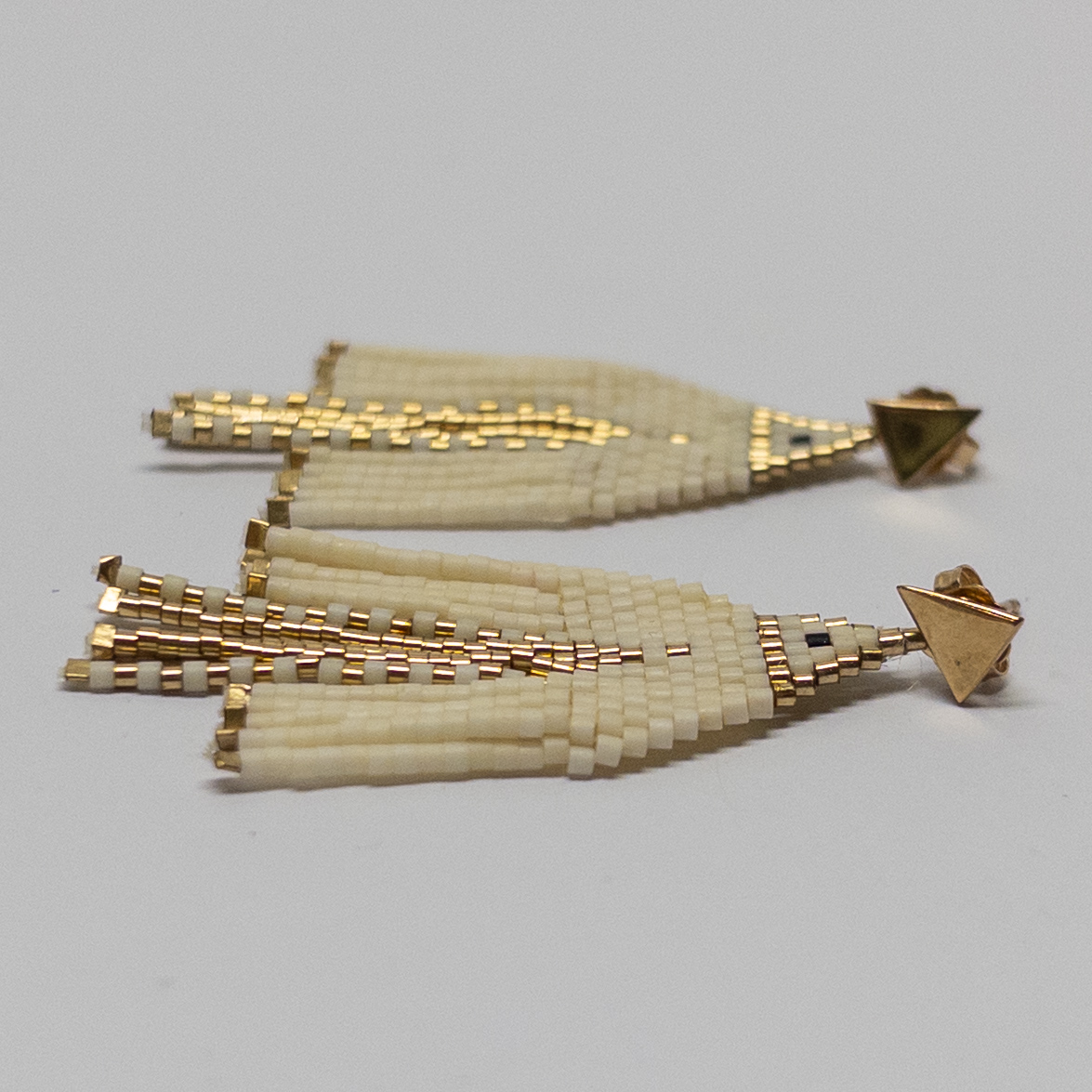 14K Gold Beaded Earrings