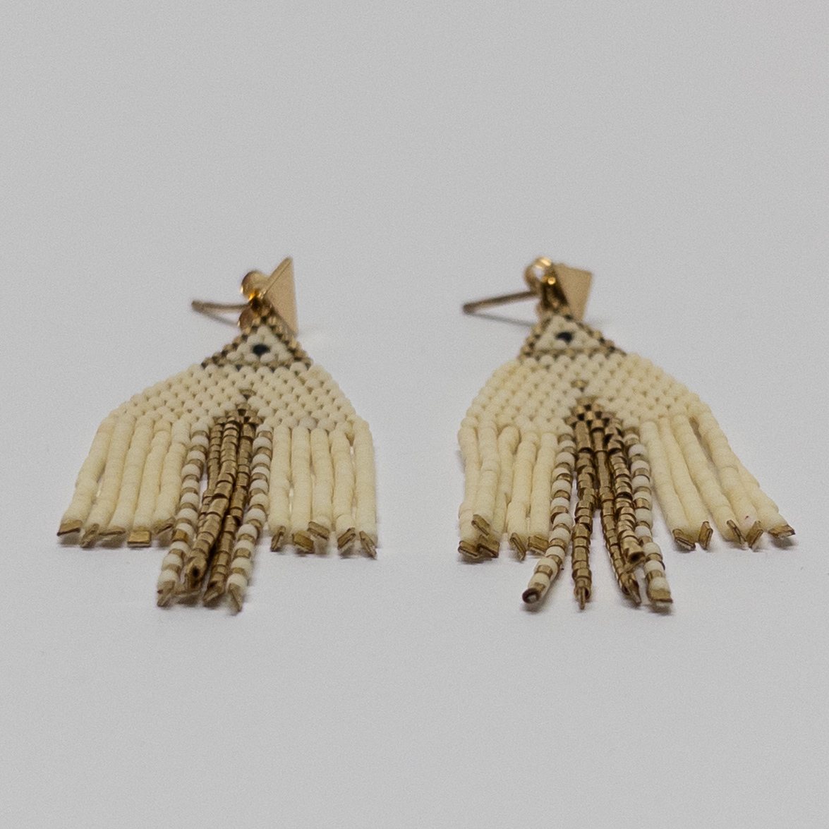 14K Gold Beaded Earrings