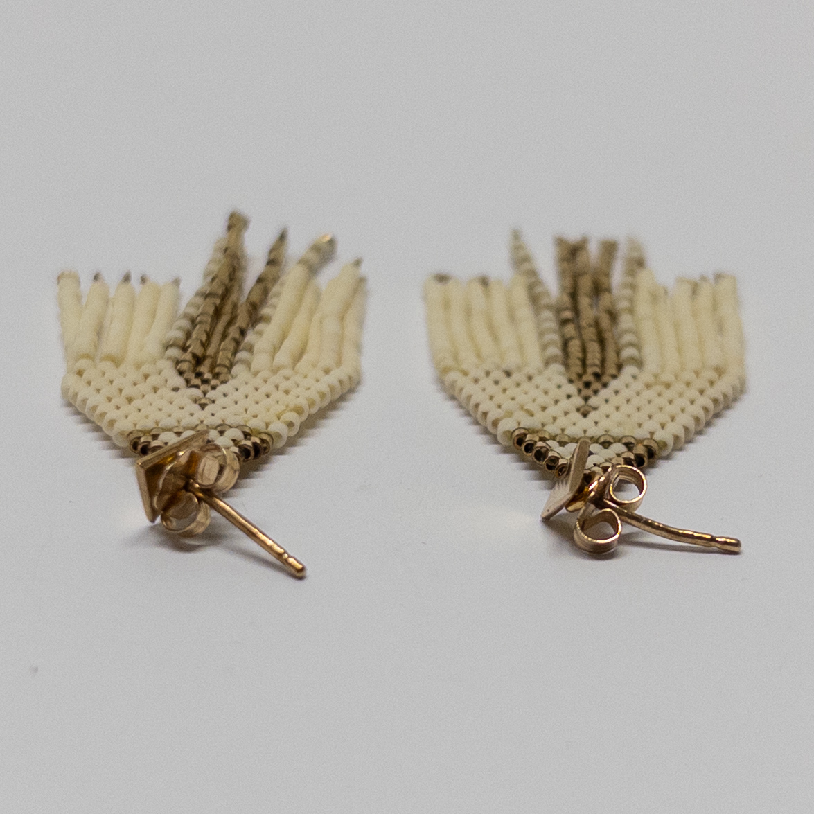 14K Gold Beaded Earrings