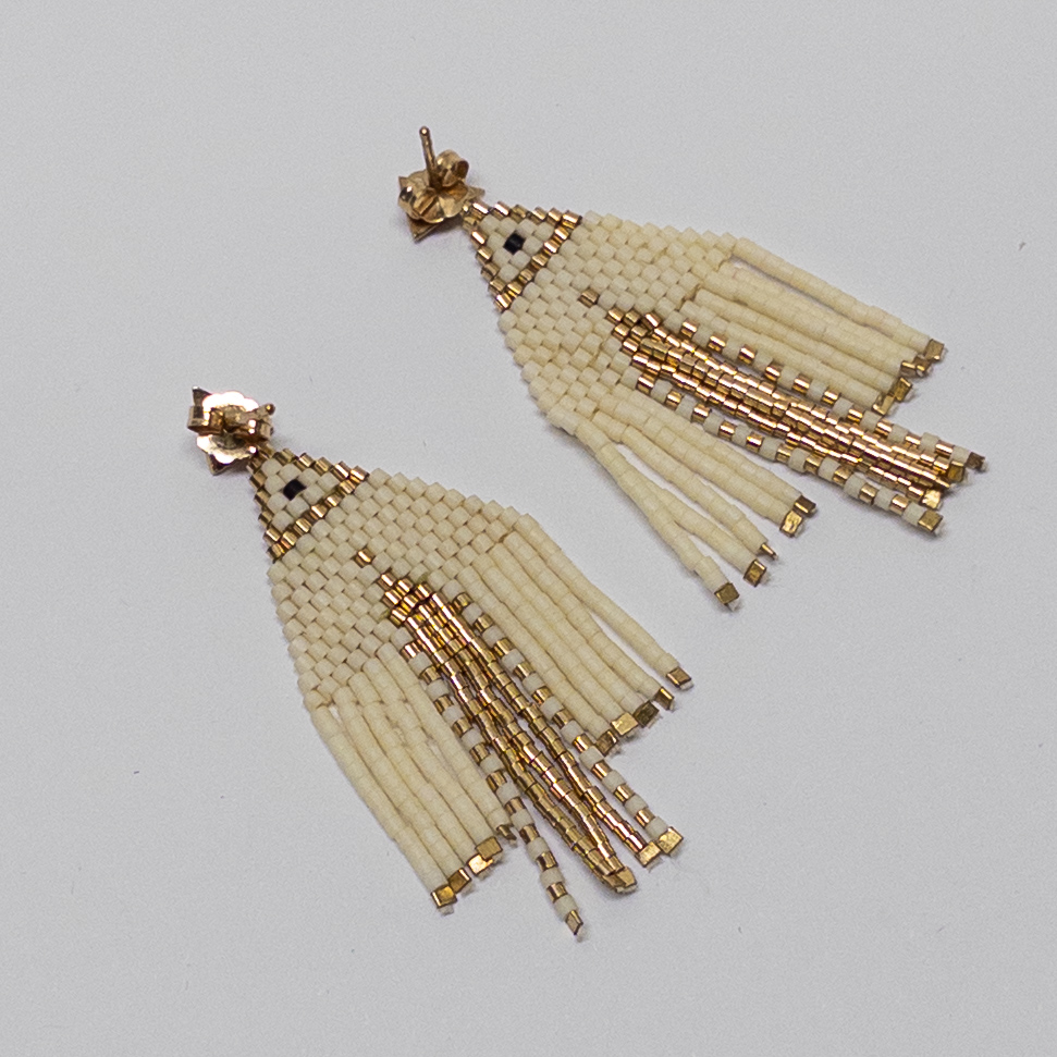 14K Gold Beaded Earrings