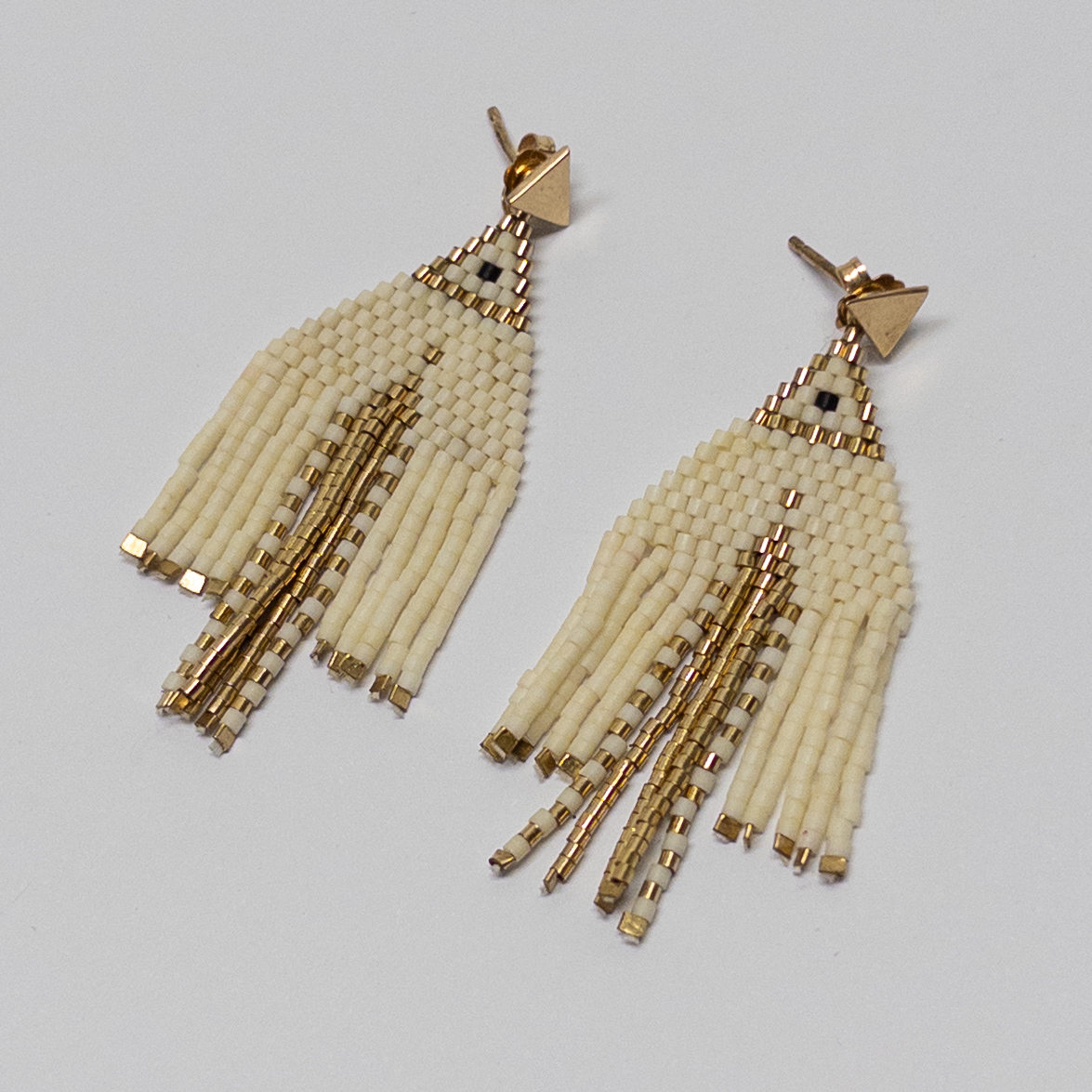 14K Gold Beaded Earrings