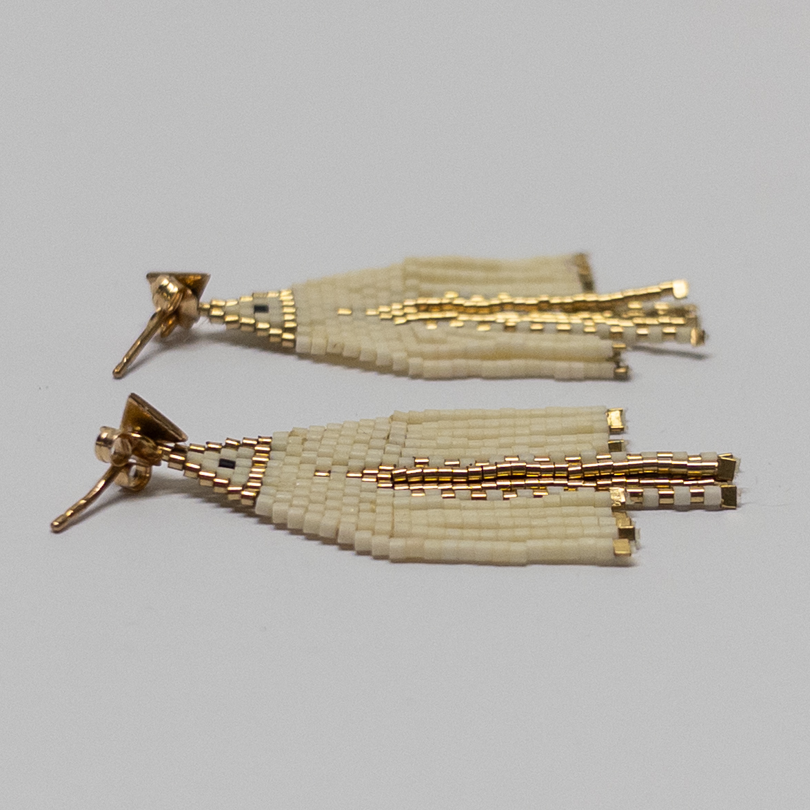 14K Gold Beaded Earrings