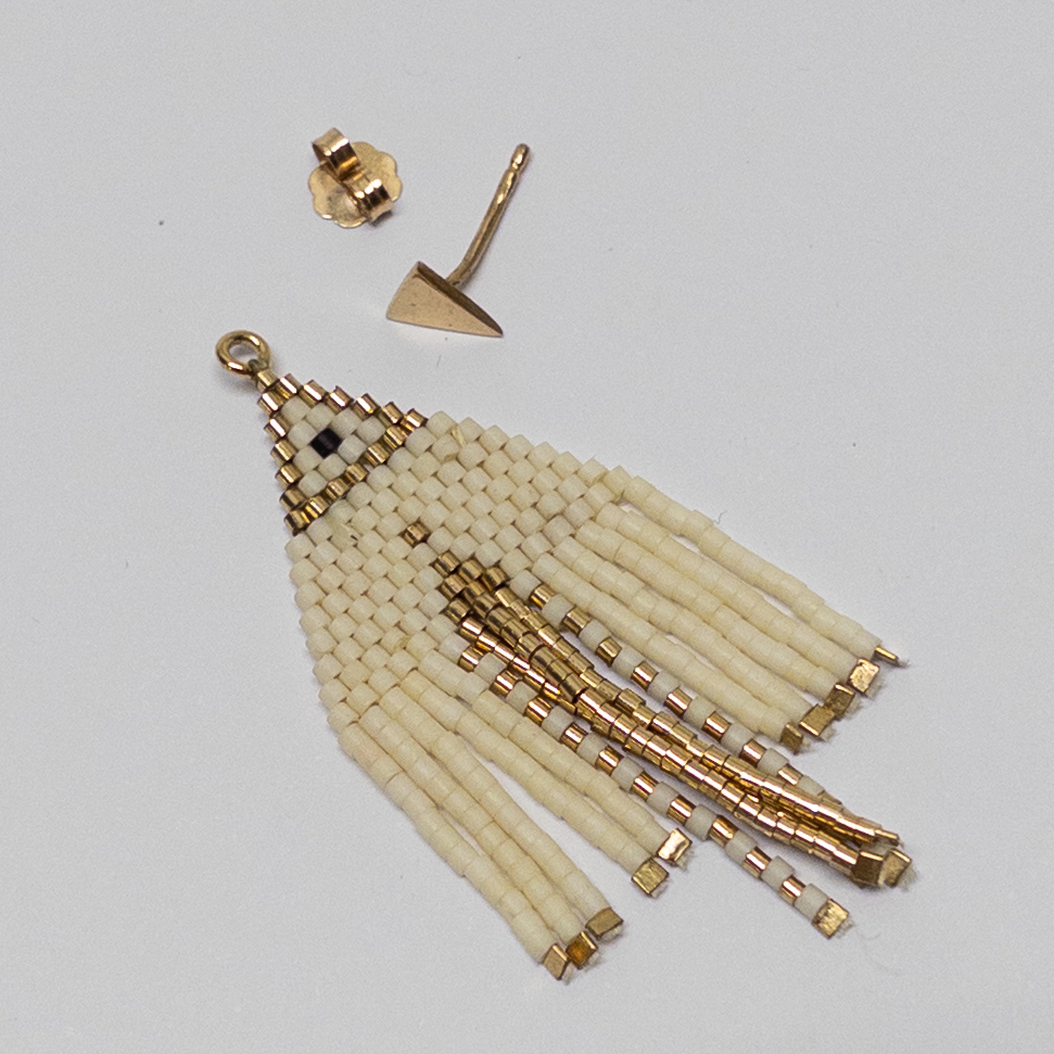 14K Gold Beaded Earrings