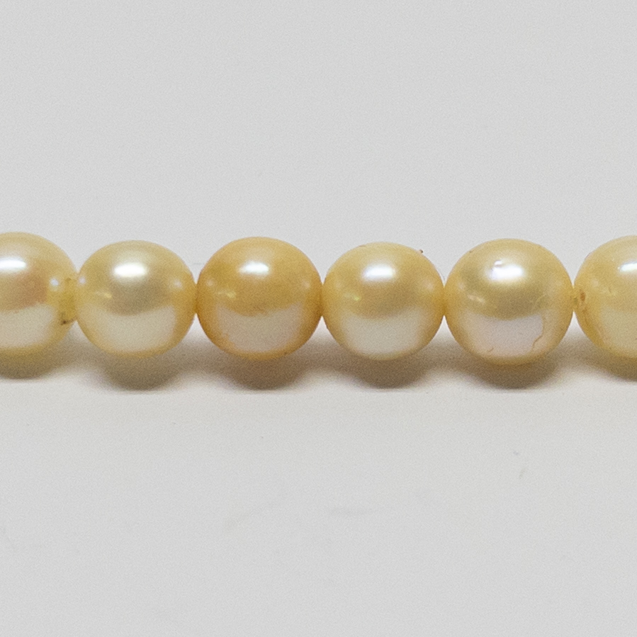 Champagne Pearl and 14K White Gold Strand Necklace