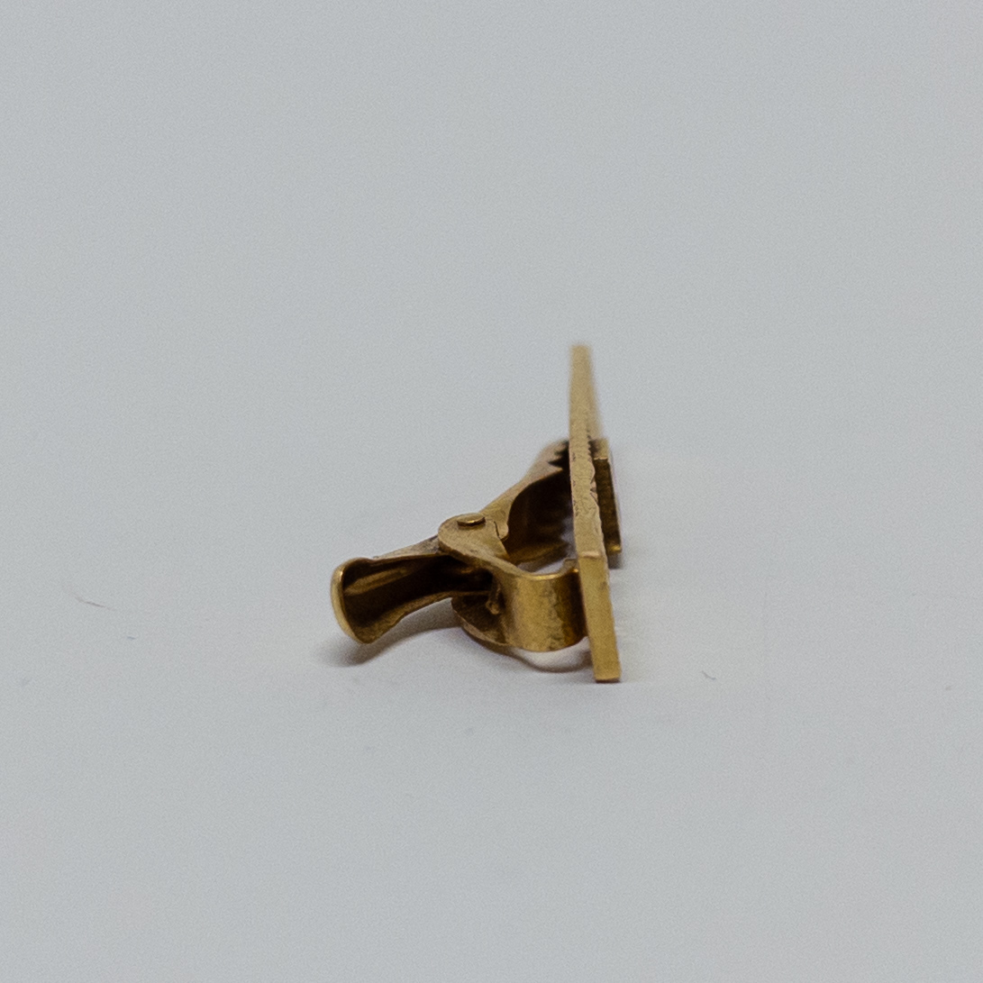 22K Gold Vintage 'B' Monogram Tie Clip