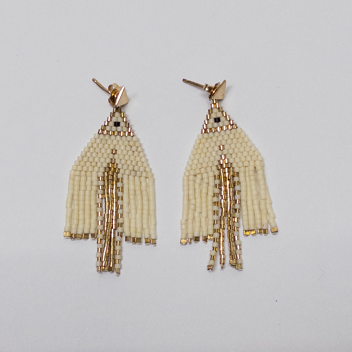 14K Gold Beaded Earrings