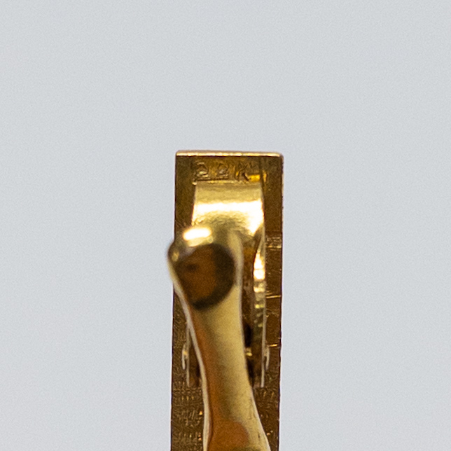 22K Gold Vintage 'B' Monogram Tie Clip