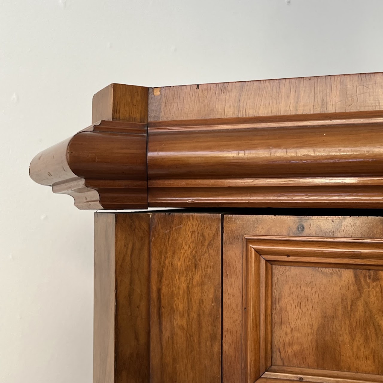 Swiss Antique Walnut and Burl Drop-Front Secretary Desk with Secret Compartments