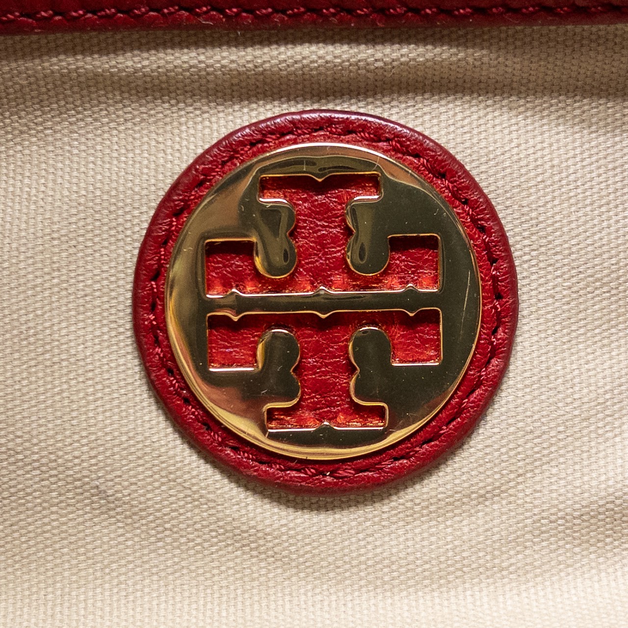 Tory Burch Amanda Red Leather Tote Bag